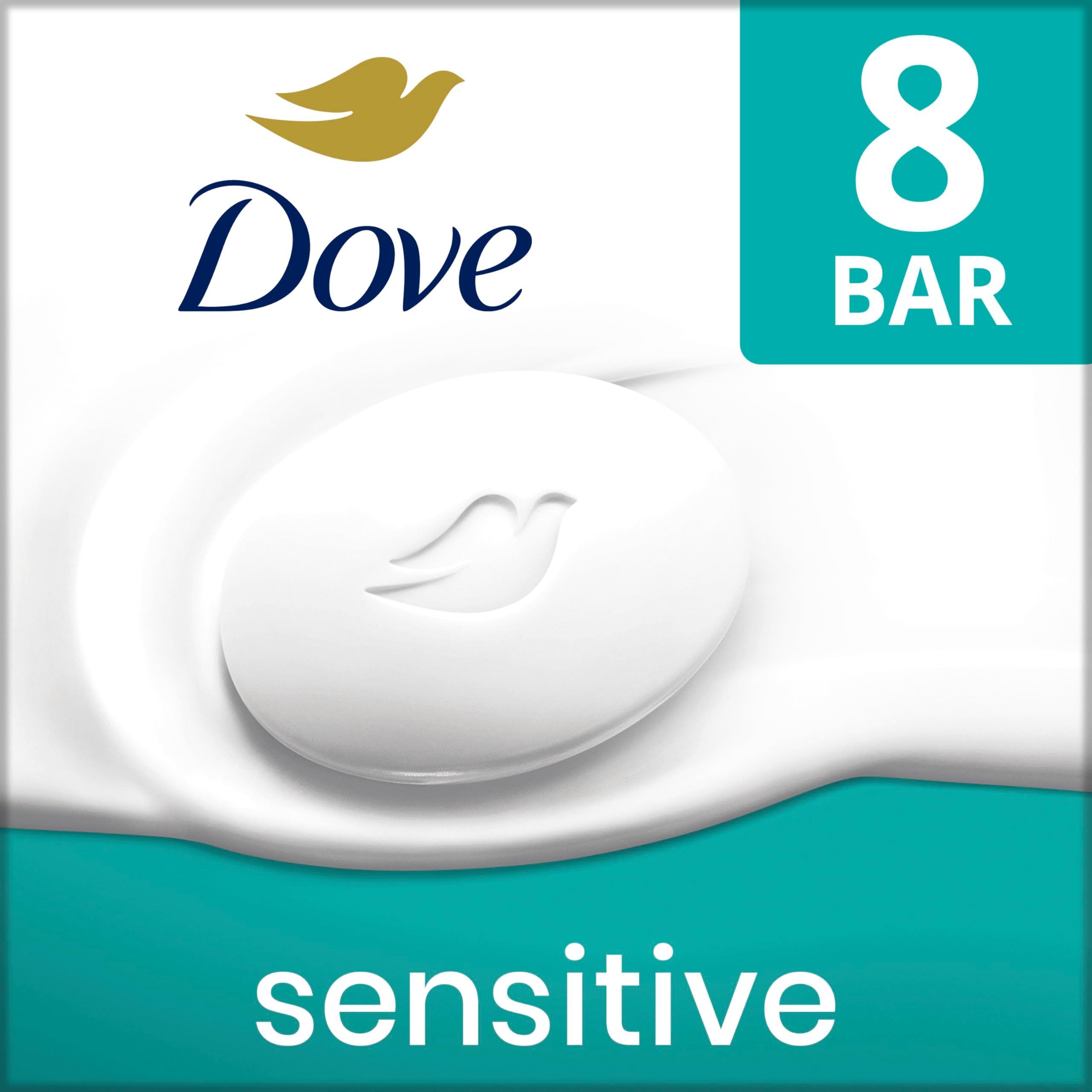 Dove Beauty Bar Soap Sensitive, 8 Bars for Sensitive Skin, Fra... - Elefair Tech Official Product View 3