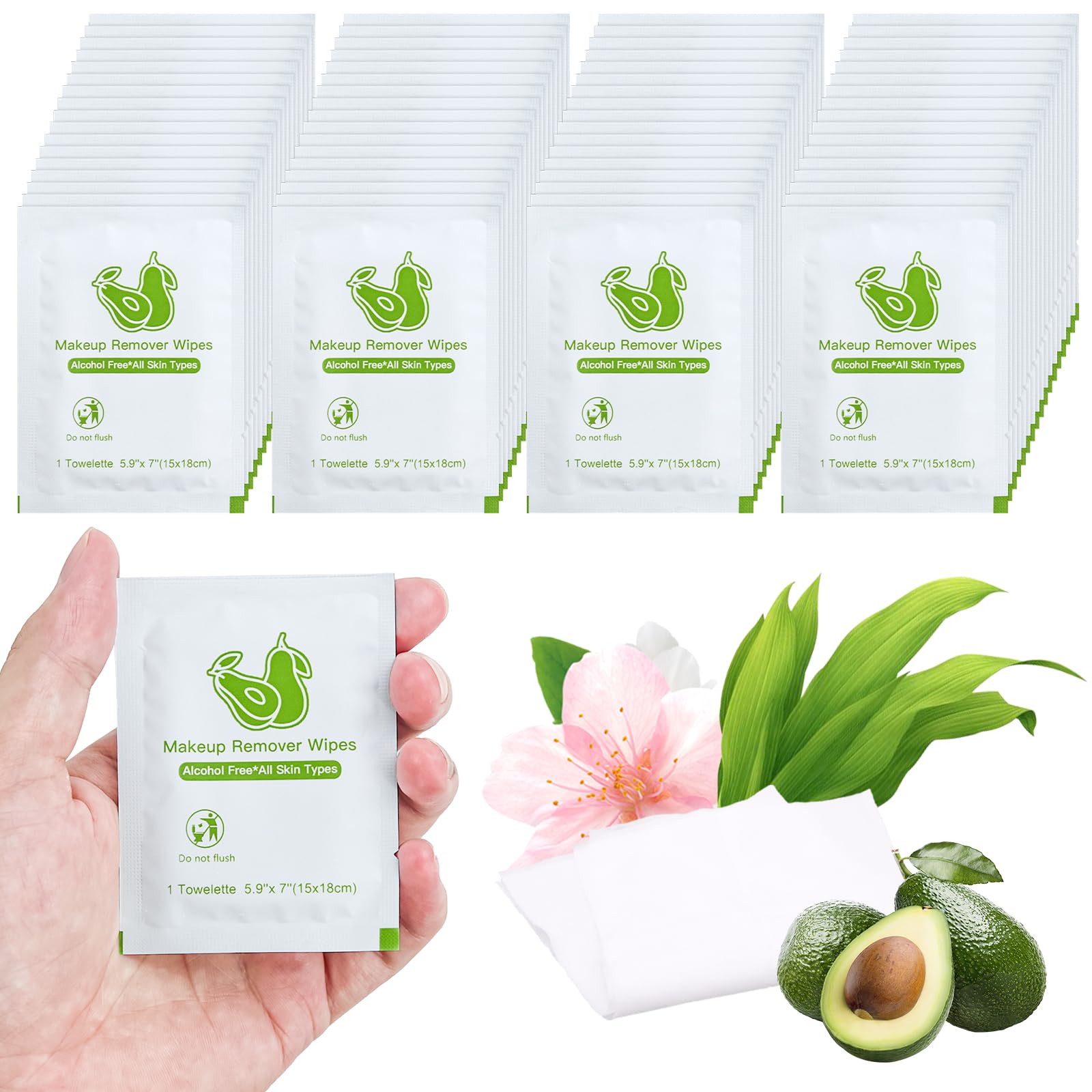 twoworld 100 Makeup Remover Wipes Bulk Individually Wrapped Trave - twoworld Official Product View 8