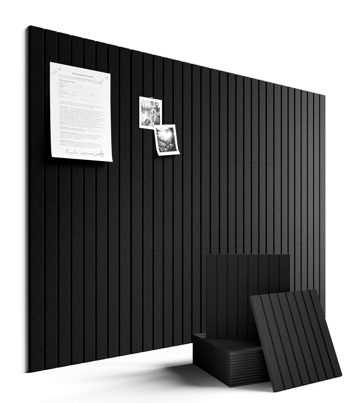 48 x 36 Large Felt Bulletin Board Black - Fluxynara Official Imagery - 1