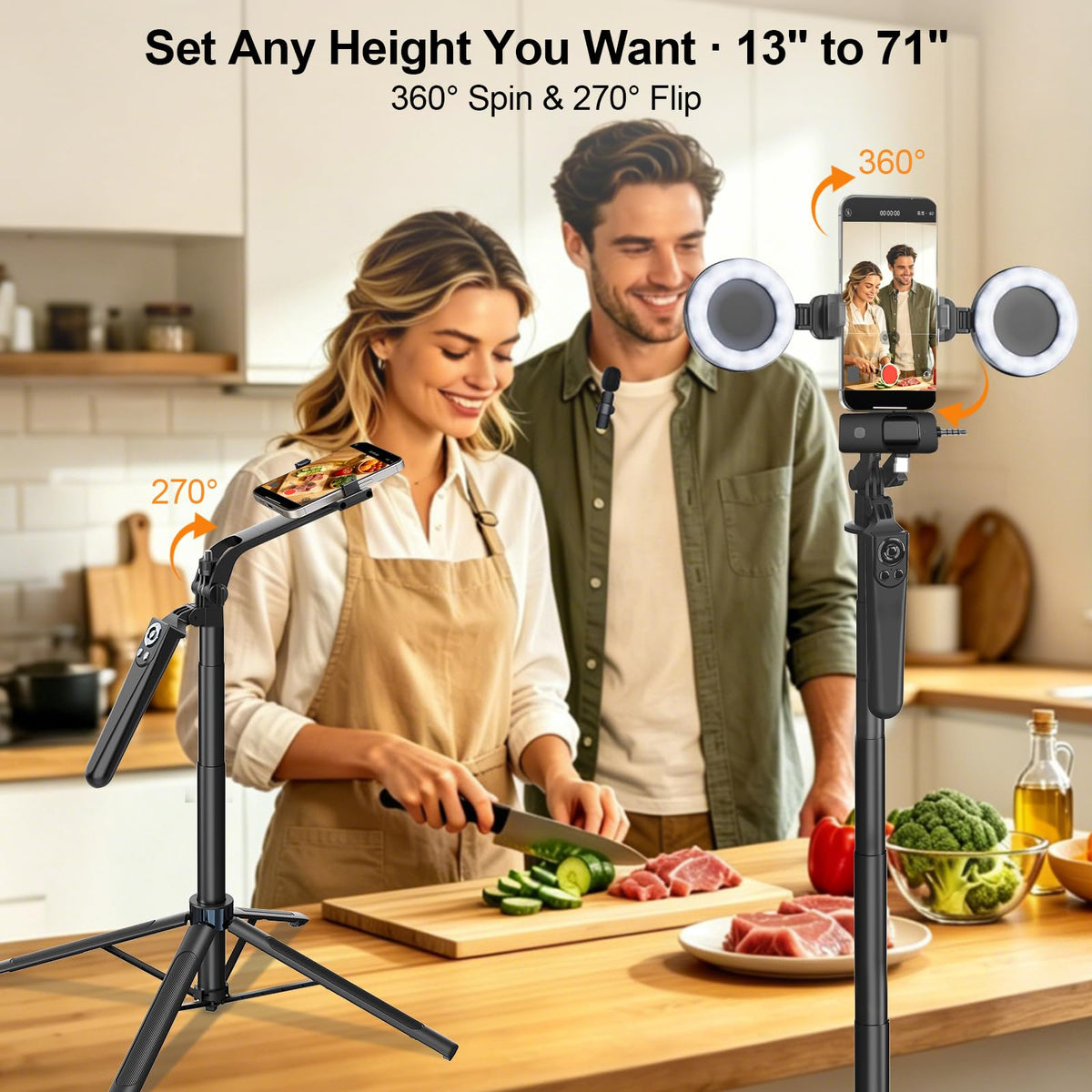 Content Creator Essentials Vlogging Kit for iPhone Tripod - Ocwqp Official Imagery - 7