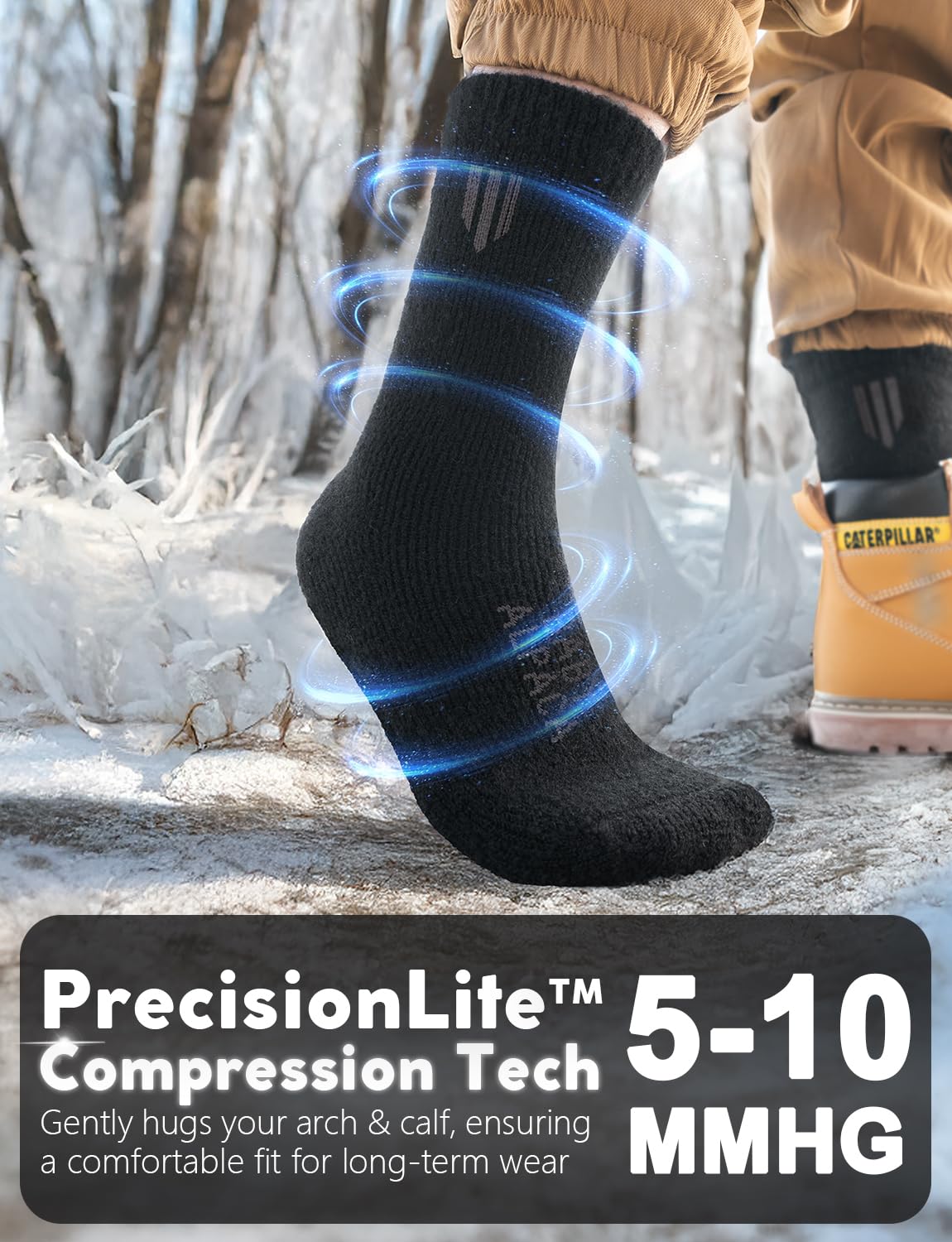 Juclise Alpaca Wool Crew Socks Men and Women Thick Thermal - Juclise Official Imagery - 6