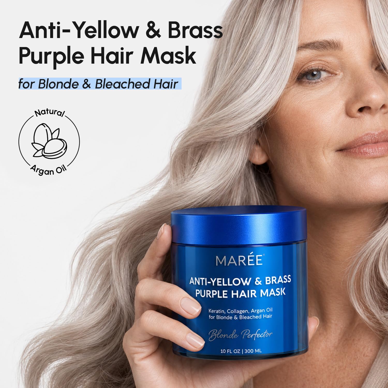 MAREE Anti Yellow Purple Hair Mask for Damaged Hair - Purple Deep Conditioner & - MAREE Official Product View 3