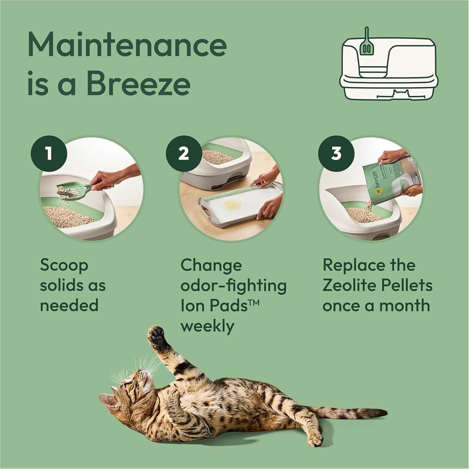 Tidy Cats Breeze Litter System cat refill bundle in a 7.91 lb box, designed for easy odor control and quick cleanup.