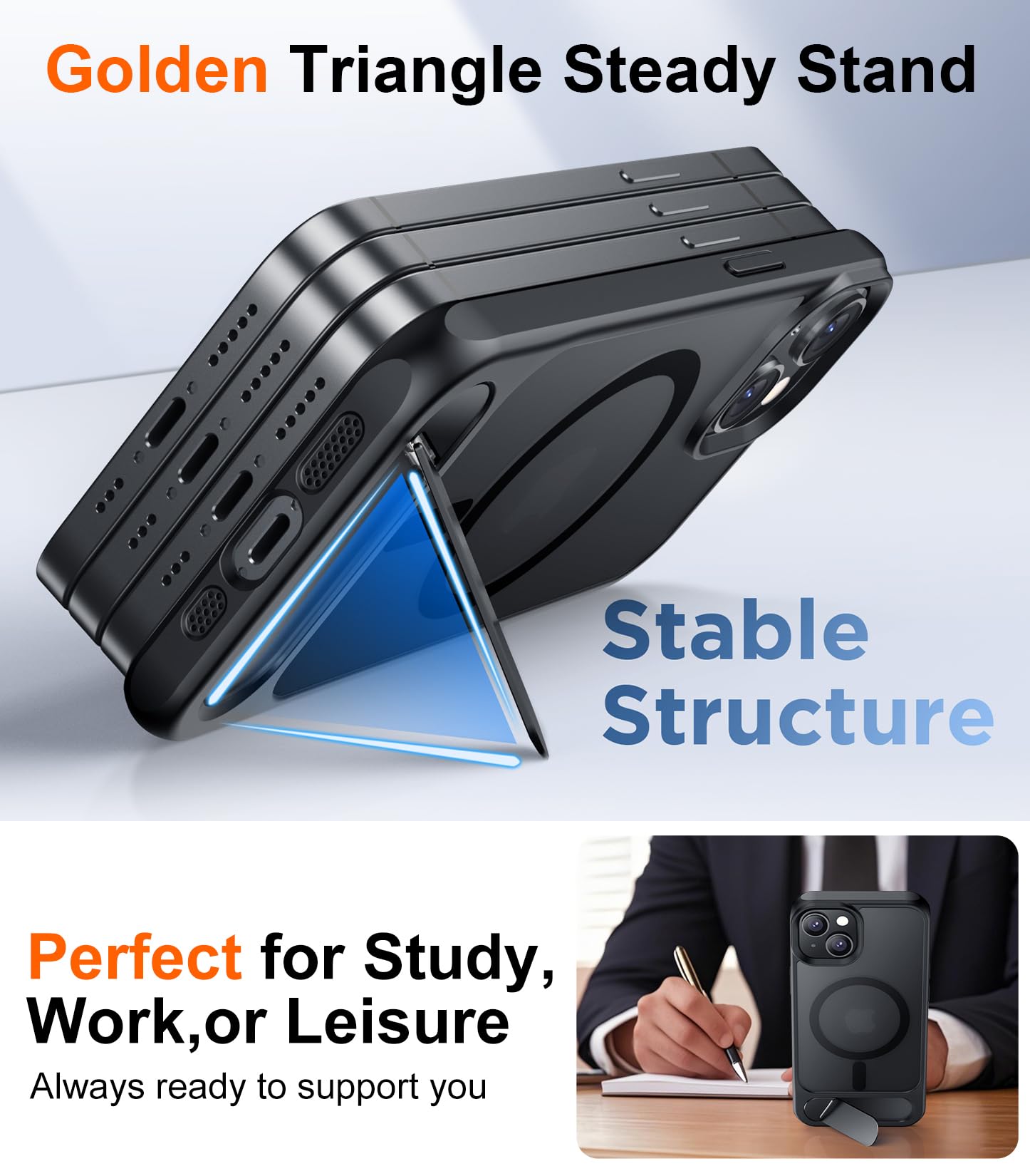 Compatible with iPhone 14 Case/iPhone 13 Case,[Built-in Invisi... - Temdan Official Product View 6