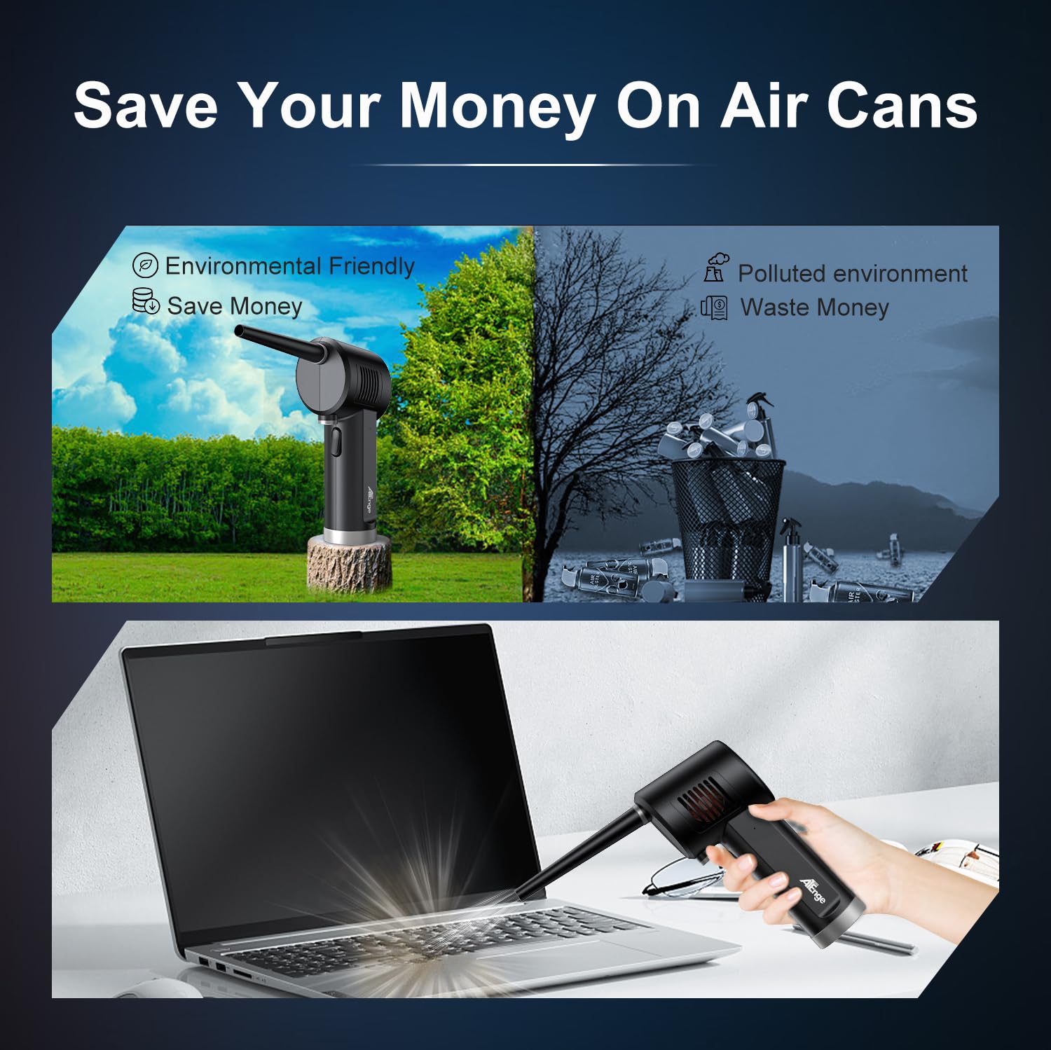 Electric Air Duster Cordless Air Duster Rechargeable - ATEngeus Official Imagery - 6