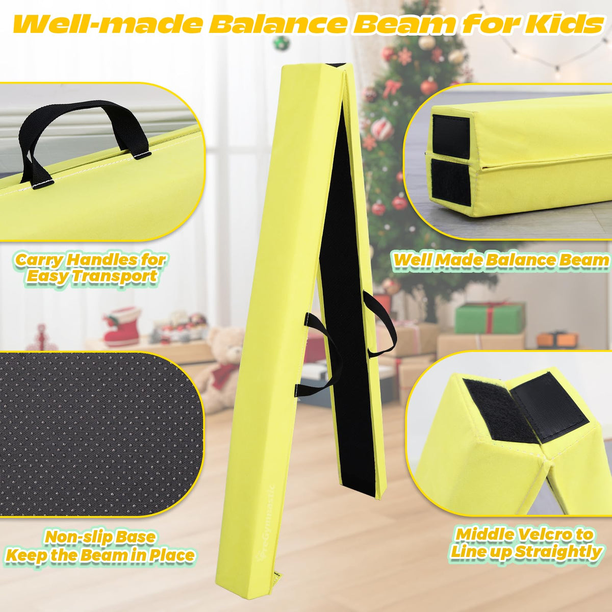 6FT 8FT 9 5FT Folding Balance Beam for Kids Ages 3 12 - PreGymnastic Official Imagery - 3