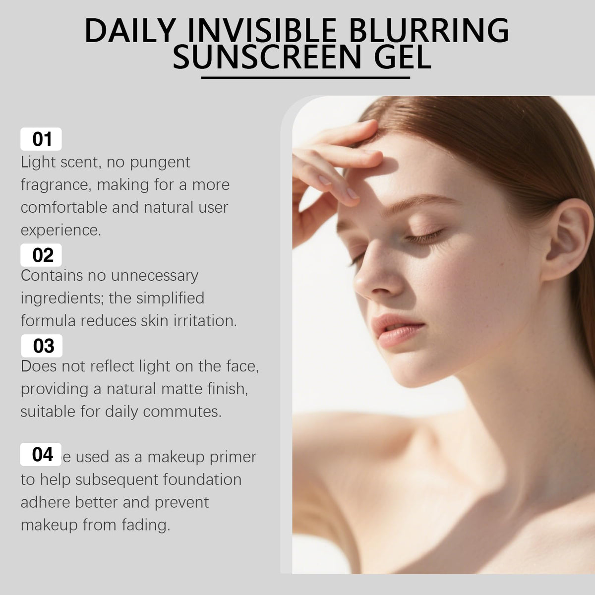 Sunscreen Duo SPF 30 Invisible Blurring Gel Moisture Cream 2 - Fkrhzbt Official Imagery - 8