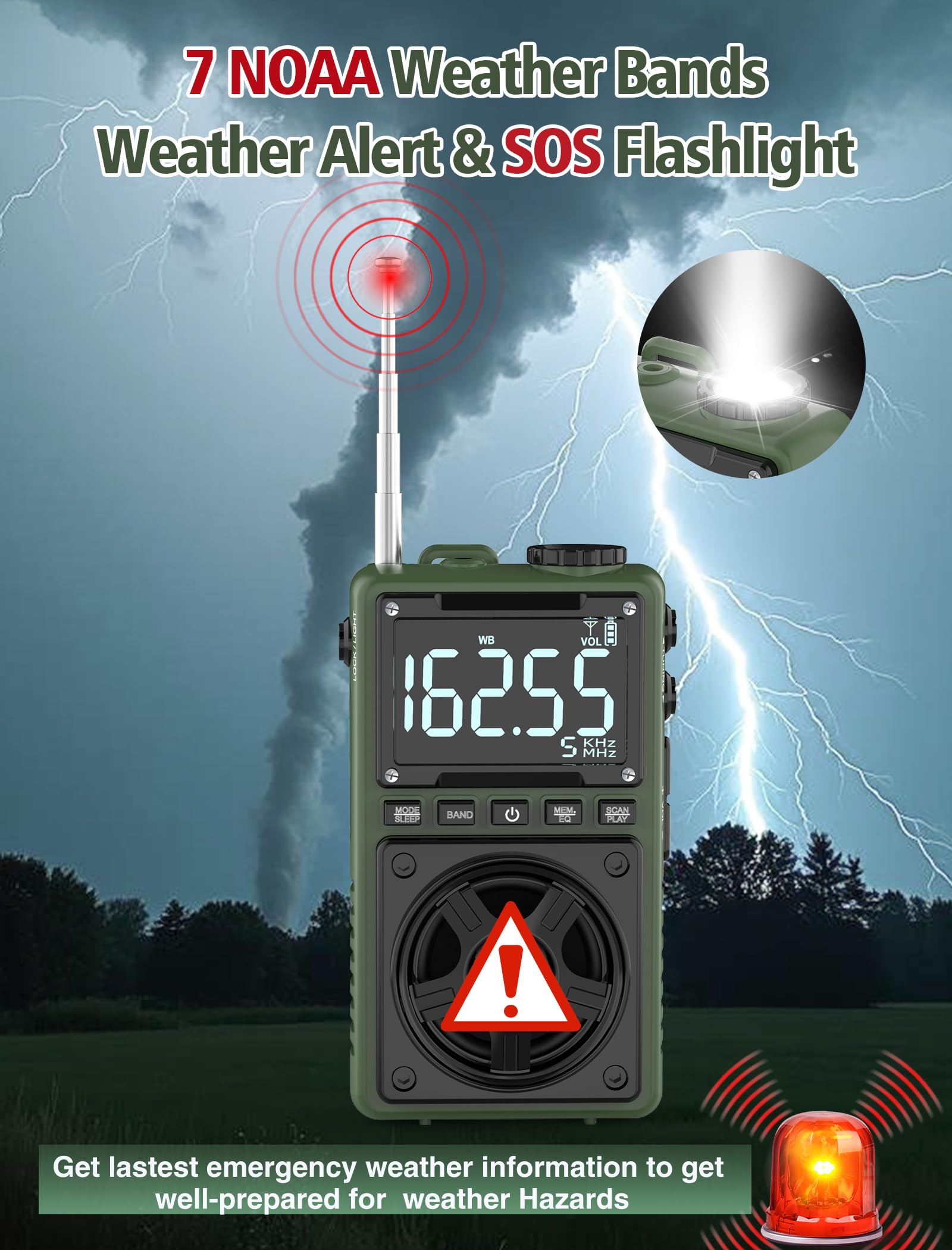 Jazmm Bluetooth AM FM Shortwave Radio with NOAA & 5W Speaker