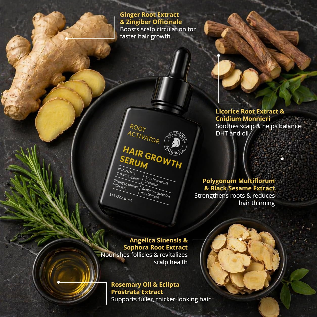 Psalmonica Hair Growth Serum - Root Activator Scalp Treatment for Hai - Psalmonica Official Product View 5