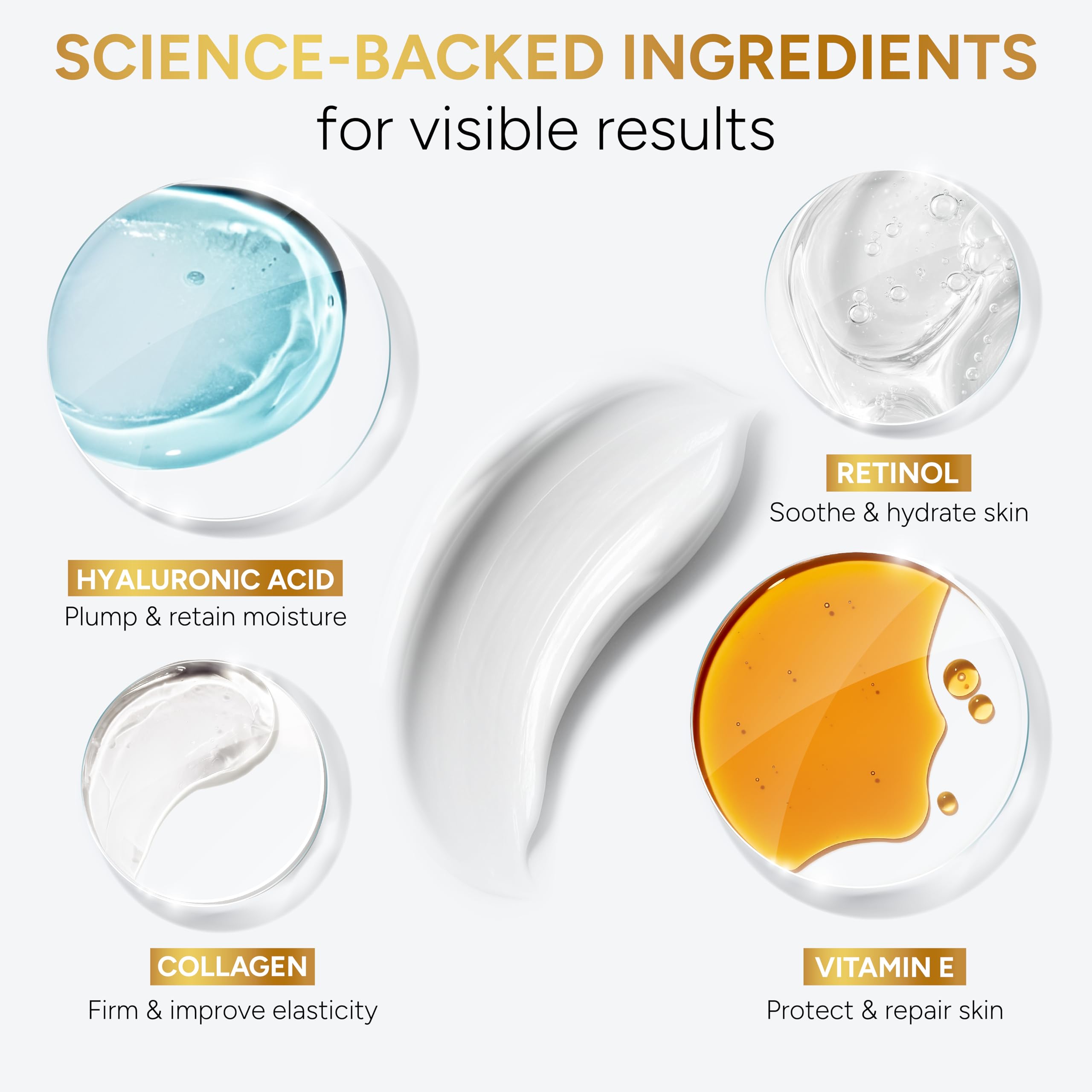 Retinol Cream for Face with Collagen Hyaluronic Acid Non - Arvesa Official Product Imagery - 4