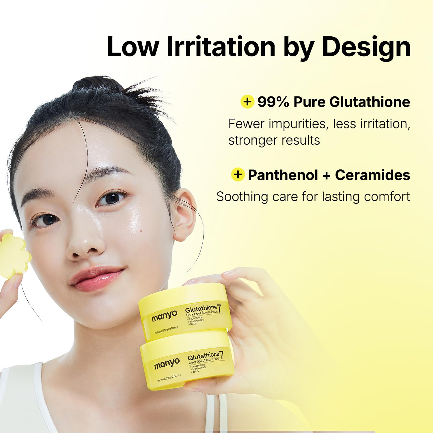 MANYO Glutathione 7 Dark Spot Serum Patch, for Uneven Skin Tone, - ma:nyo