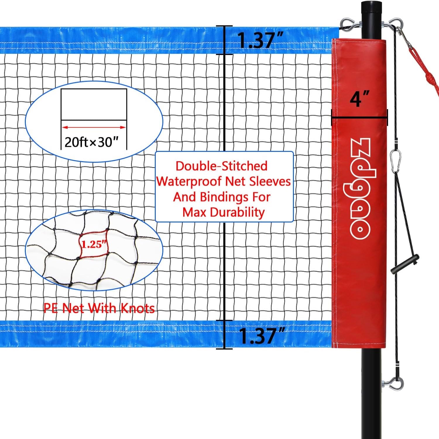 Zdgao portable backyard badminton set with net, rackets, and shuttlecocks ready for outdoor play