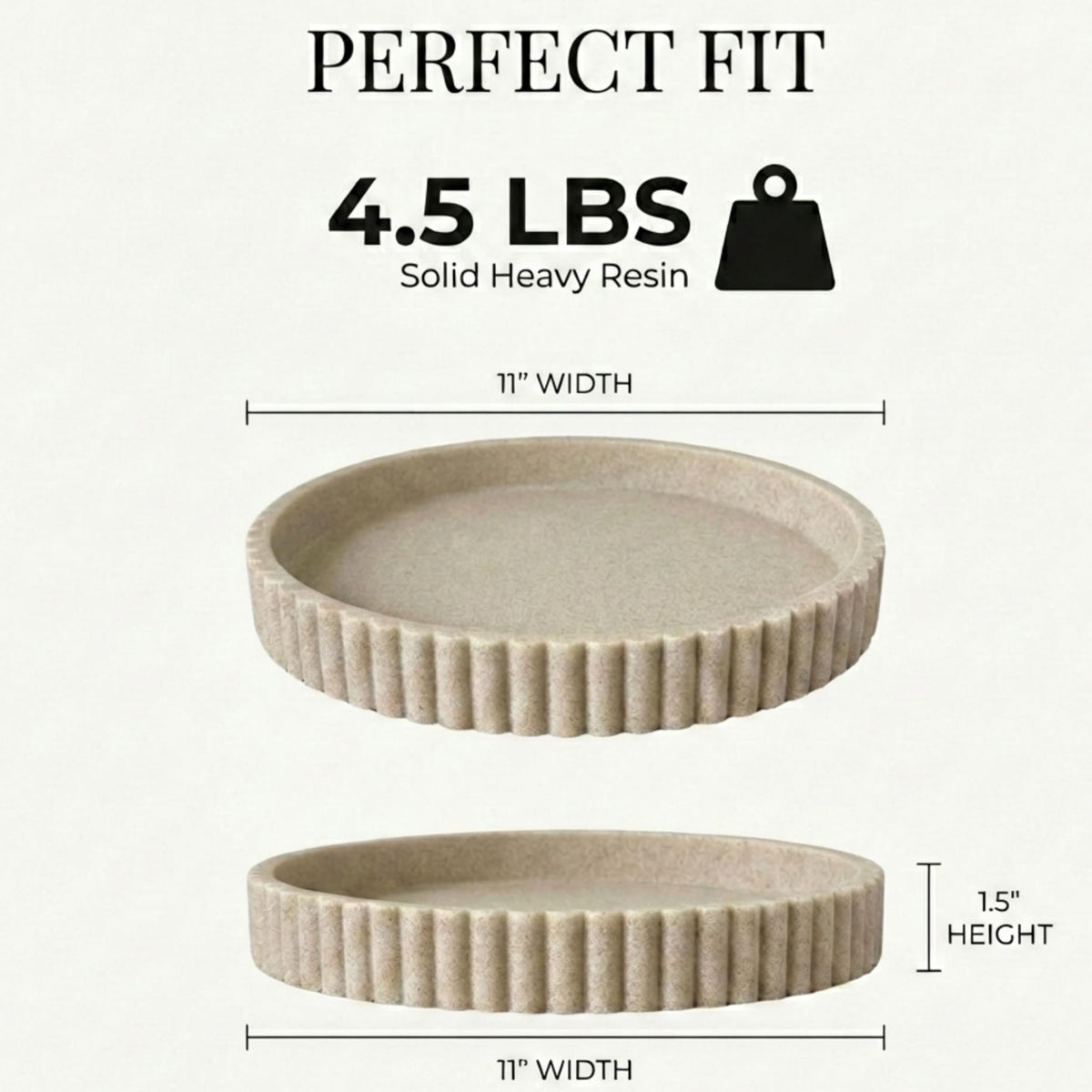 Round Decorative Tray Coffee Table Tray - OAKOA Official Imagery - 3