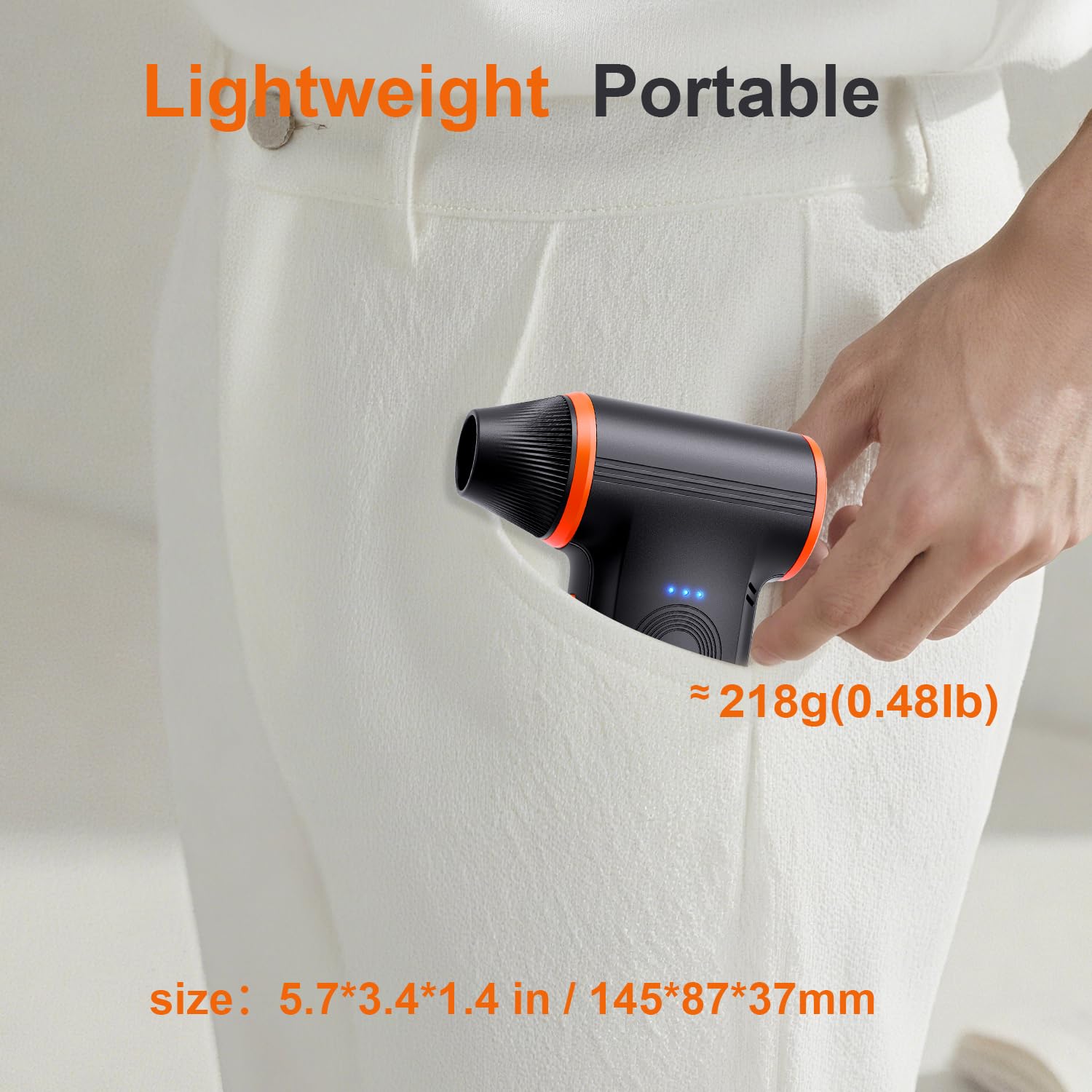 JUFINX Compressed Air Duster,150000RPM Super Power air Blower,3-S - JUFINX Official Product View 6