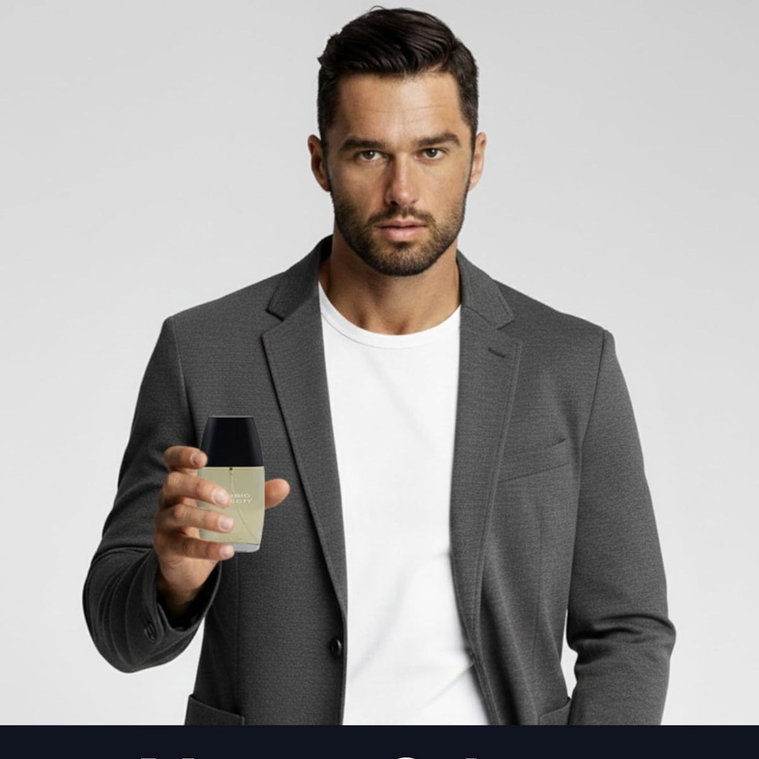 PB ParfumsBelcam CM Noir Eau De Toilette spray for men featuring a fresh fougere cologne bottle with sleek design and dark accents