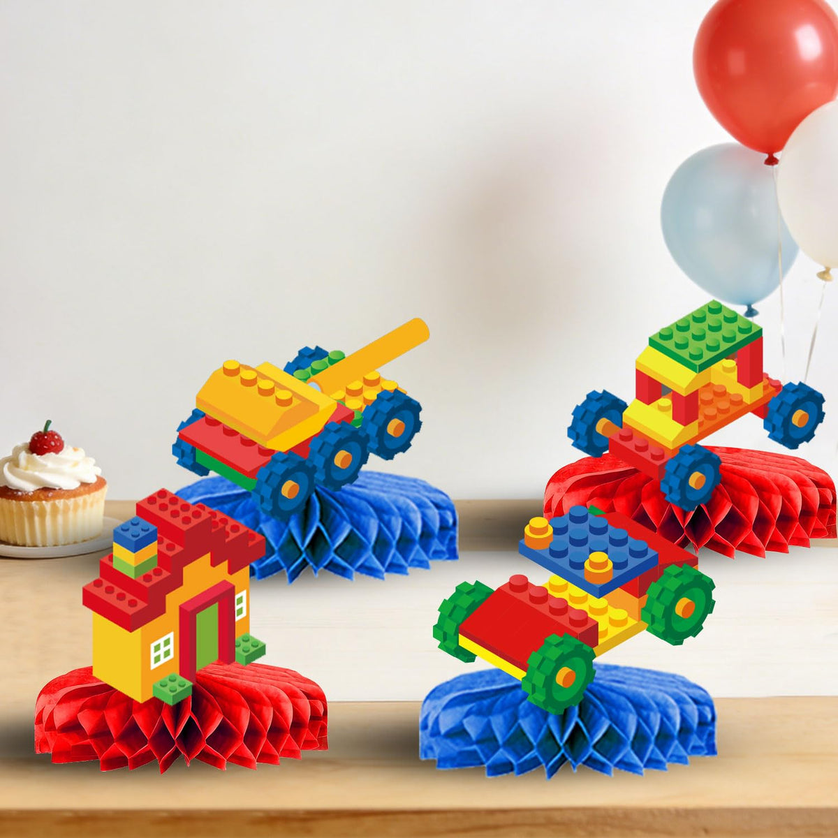 Building Block Birthday Decorations Colorful Building Block - NKPDAXM Official Imagery - 3