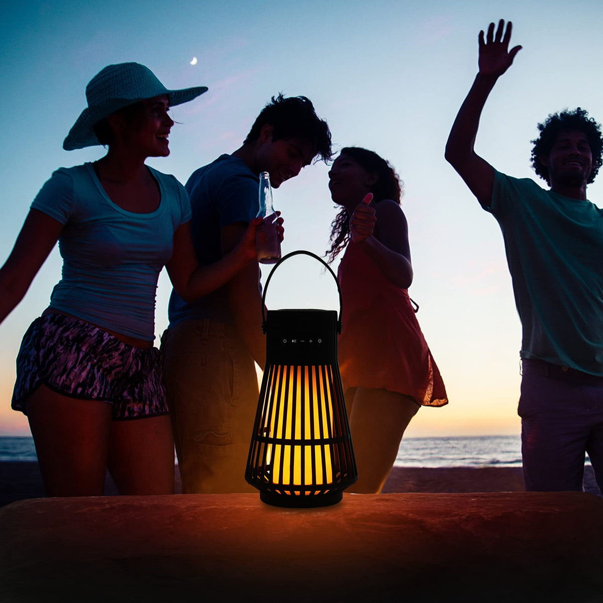 Outdoor Bluetooth Speaker with Flame Atmosphere Led - ANERIMST Official Imagery - 7