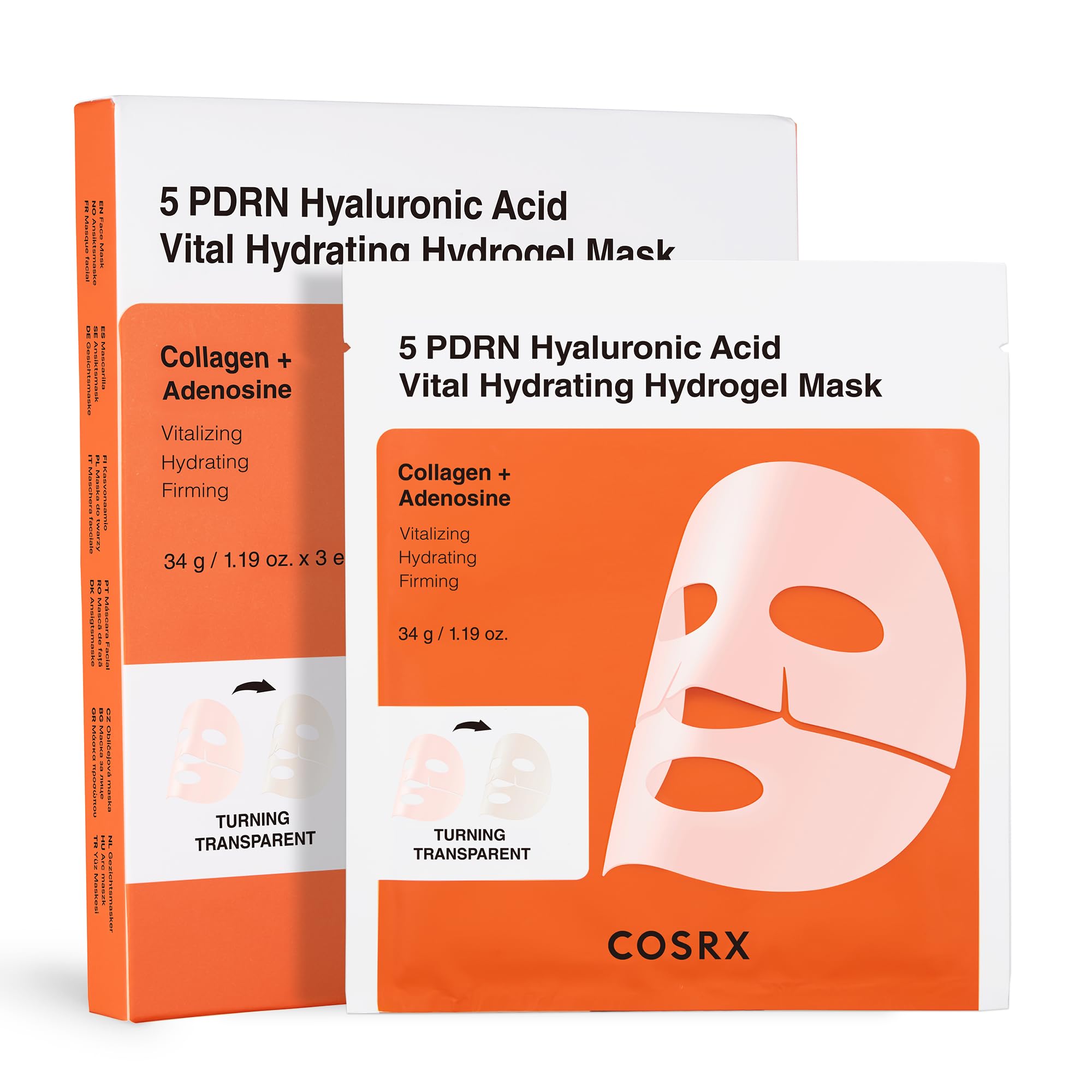 COSRX Advanced Snail Mucin Glass Glow Hydrogel Face Masks - COSRX