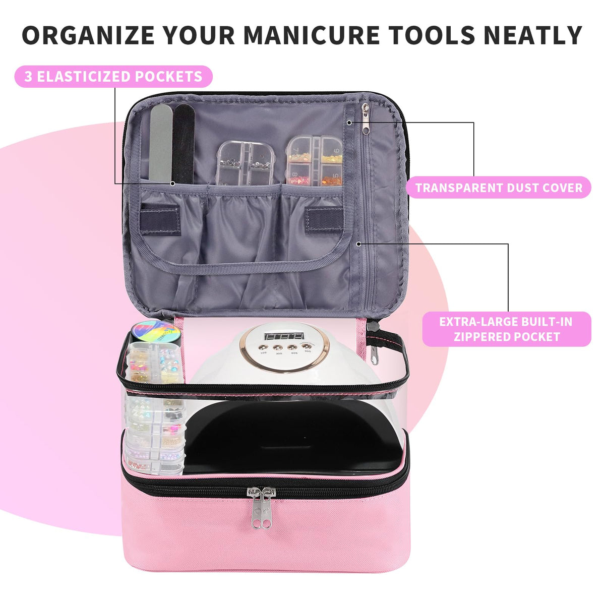 Clear Nail Polish Organizer Double layer Nail Polish Holds - Beloving Official Imagery - 3
