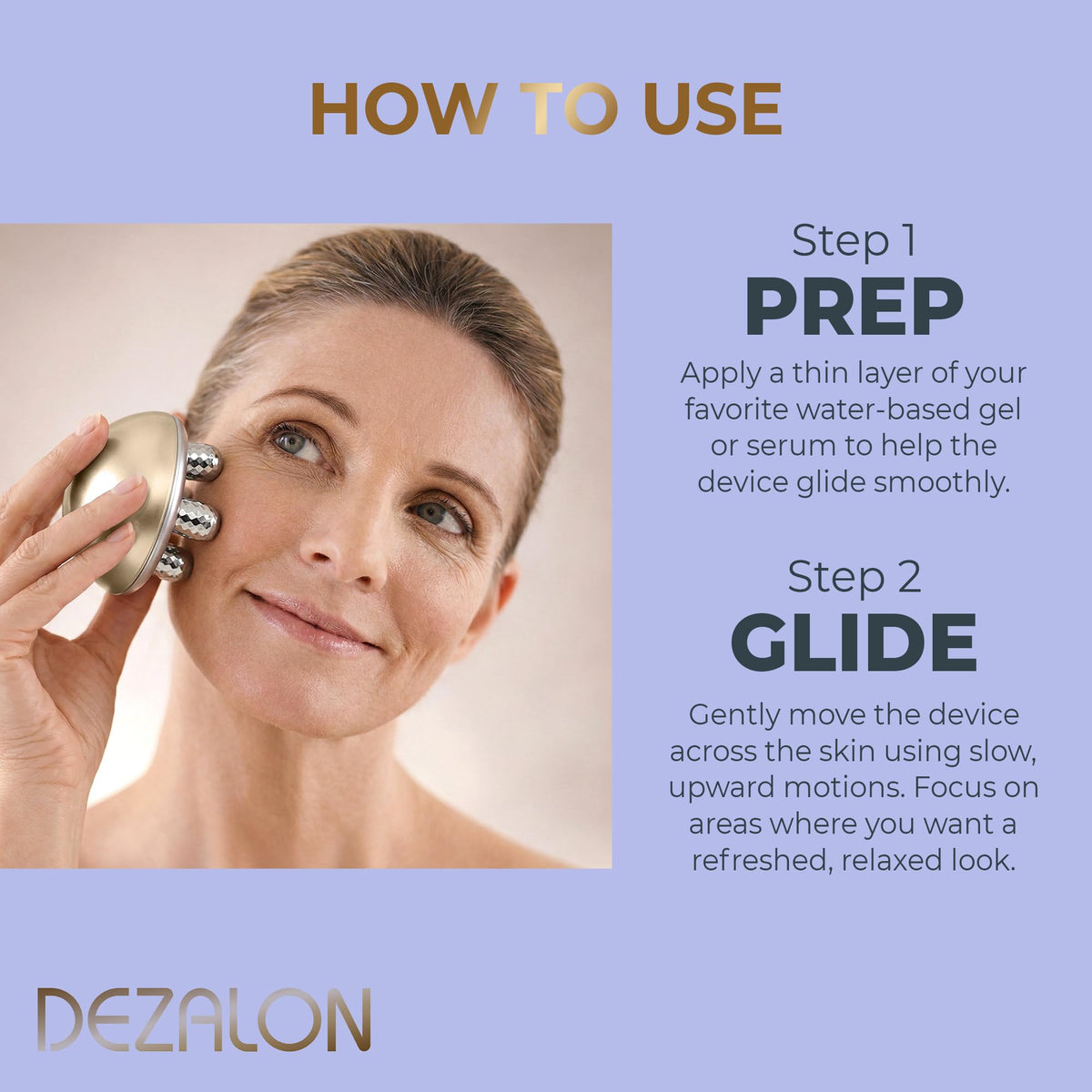 Face Massager Tool Eye and Neck Massager Face Roller Beauty - DEZALON Official Imagery - 5