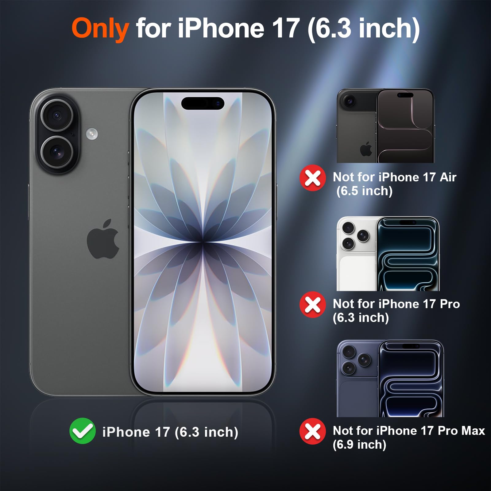 SUPFINE Magnetic for iPhone 17 Case Black with Screen Protector - SUPFINE Official Product View 2