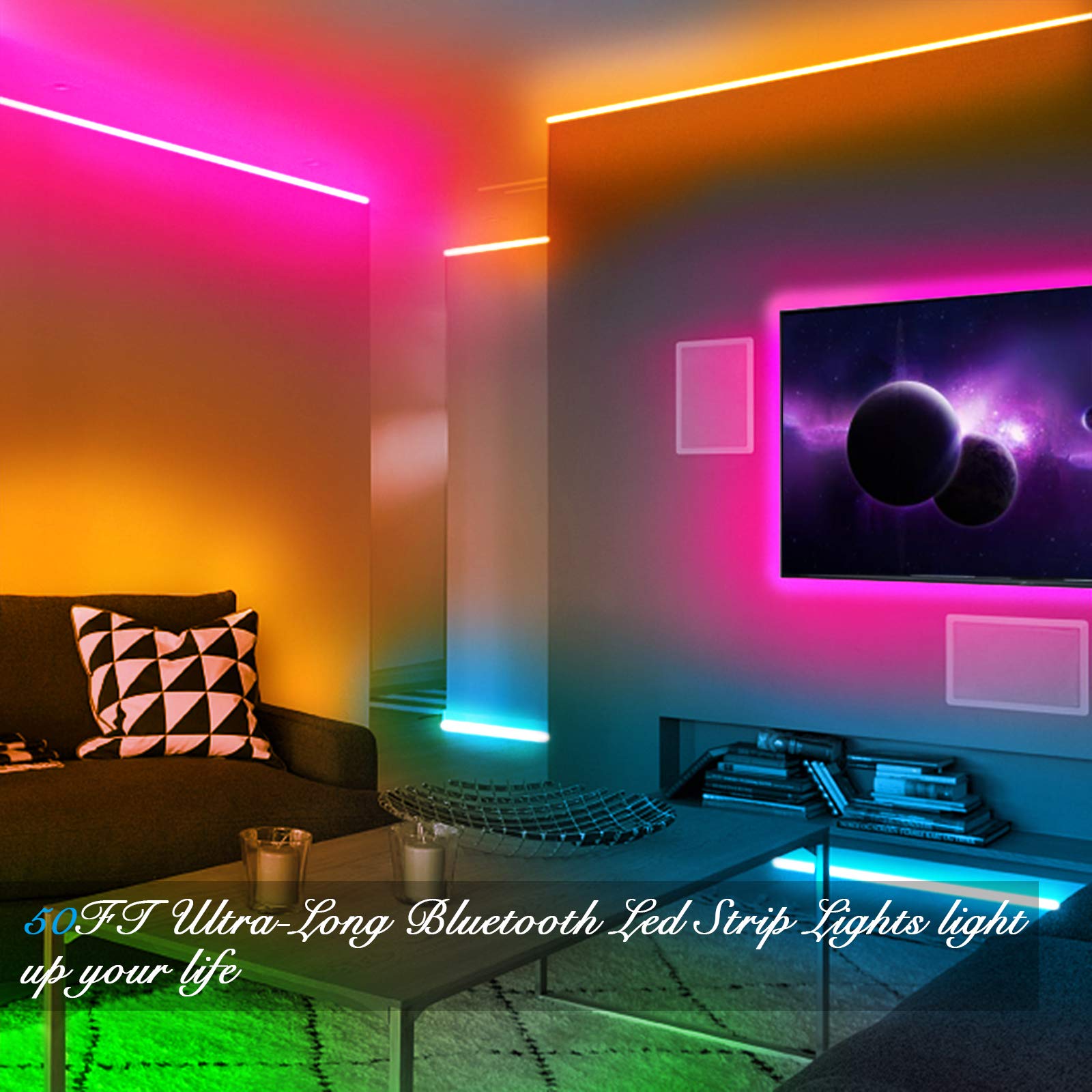 DAYBETTER LED Strip Lights 100ft RGB Lights Strip for Bedroom, Desk, Indoor Room - DAYBETTER Official Product View 4