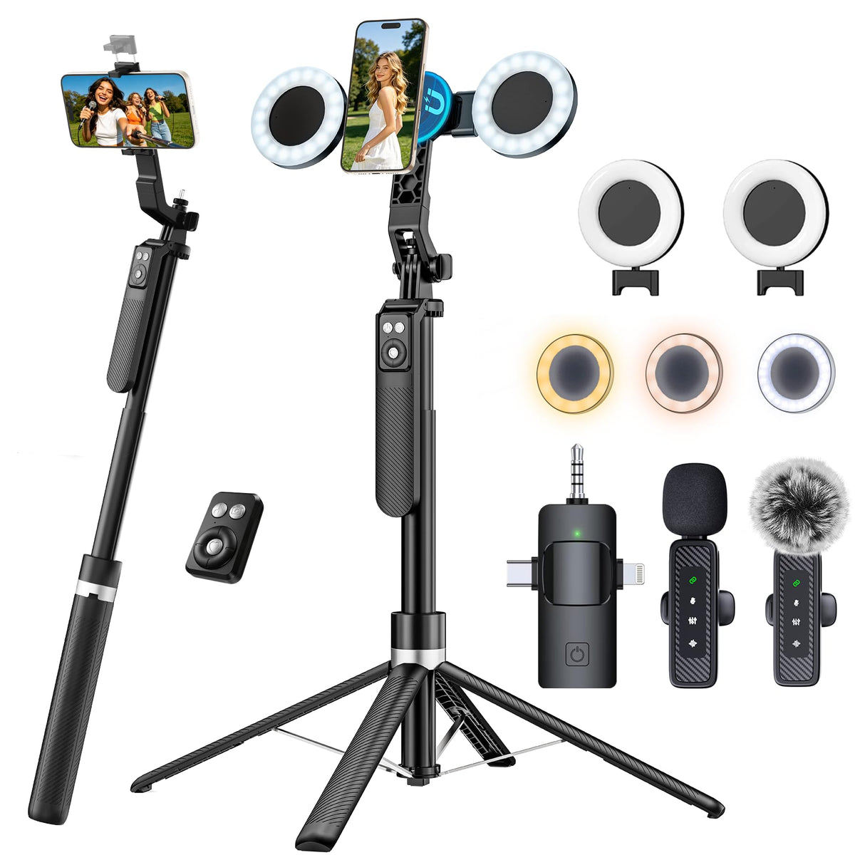 Content Creator Essentials Vlogging Kit Magnetic Tripod 2 - Btahsd Official Imagery - 1