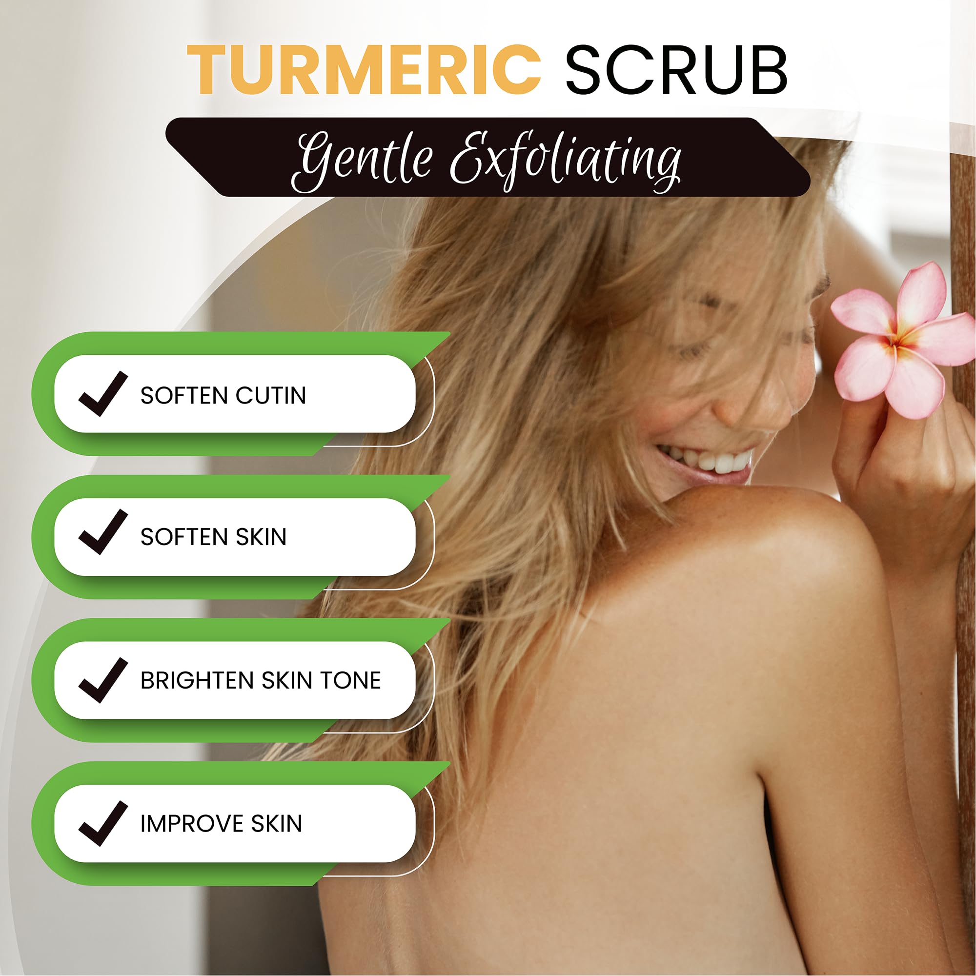 AMVital Turmeric Body Scrub, Face & Body Exfoliating Scrub, 7 - AMVital Official Product View 7