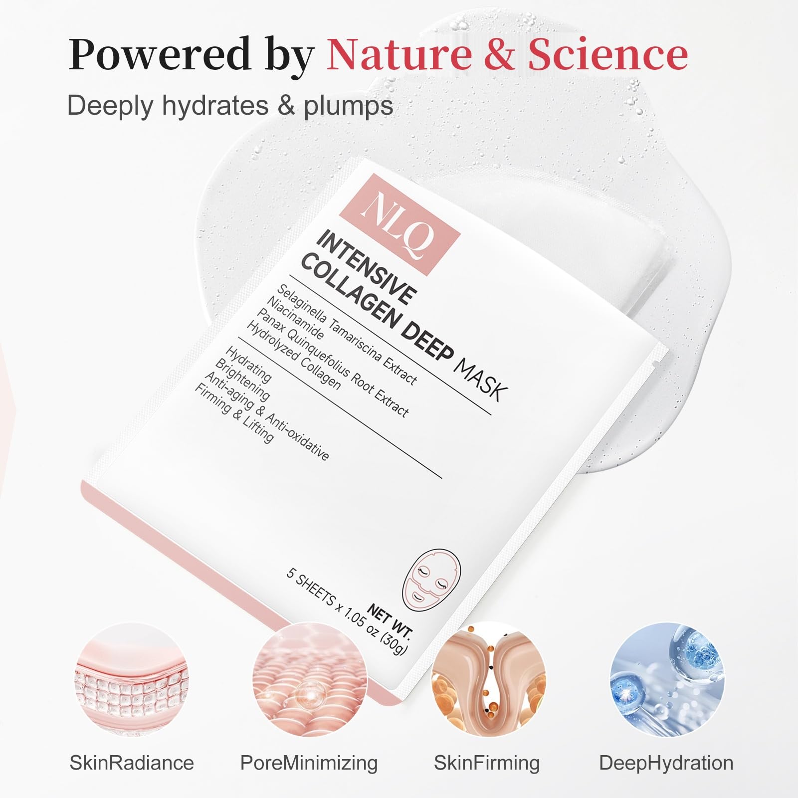 NLQ Bio-Collagen Face Mask Overnight Hydrogel Deep Mask - NLQ