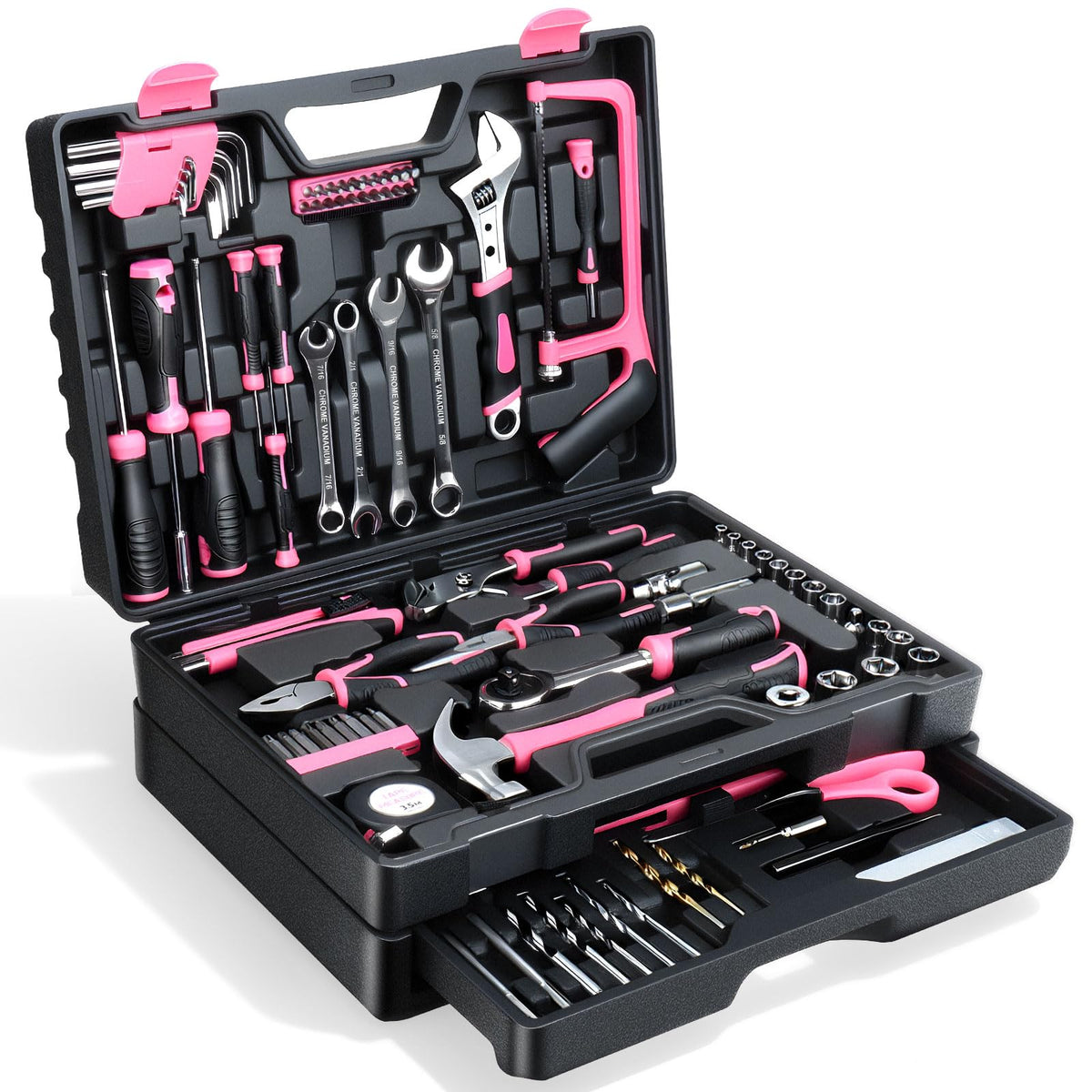 412 Piece Tool Set Home Repair Auto Tool Kit with Storage - TVERIM Official Imagery - 1