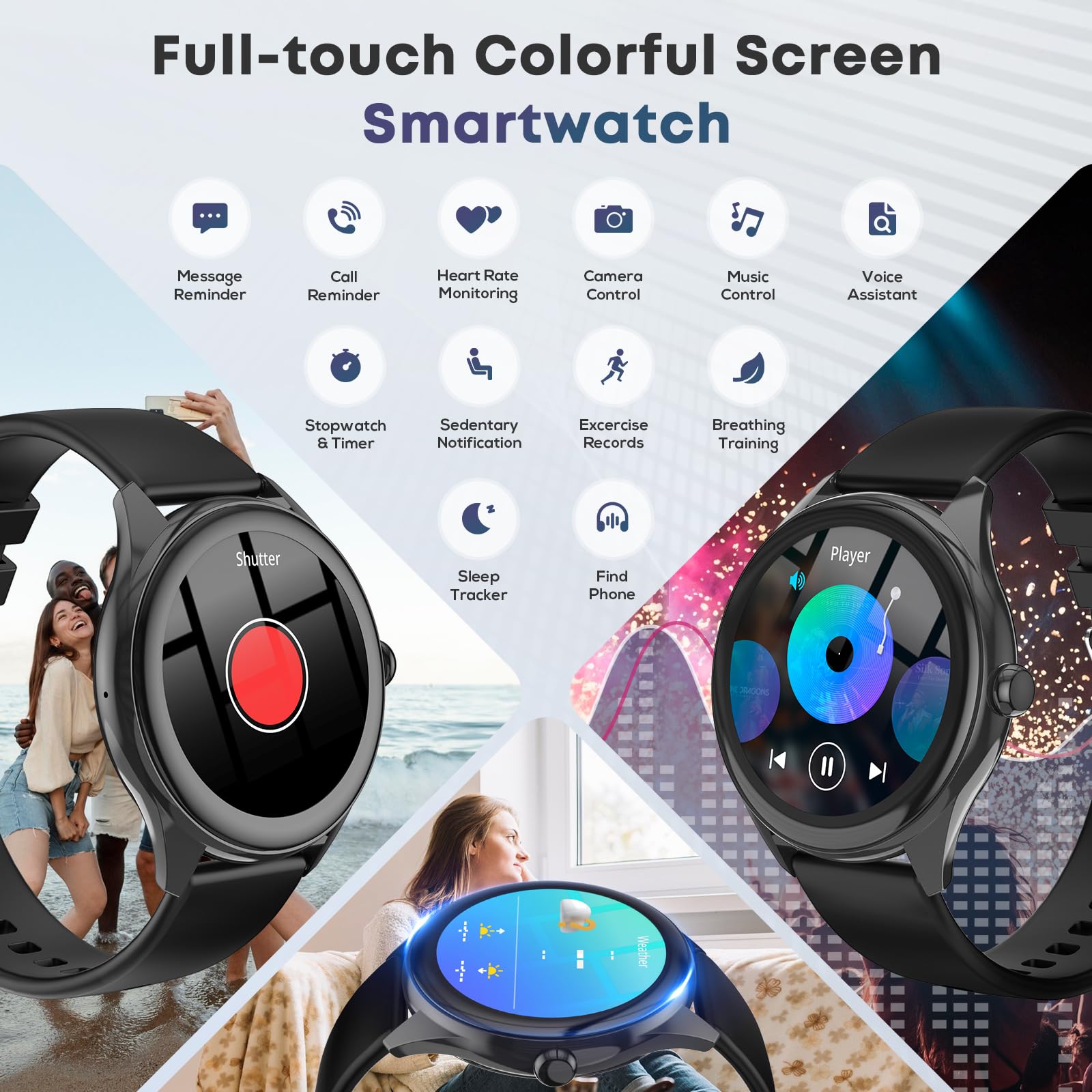 DIVOAZBVO Smart Watch for Men, 1.39" HD Touchscreen Smartwatch with 12 - View 2