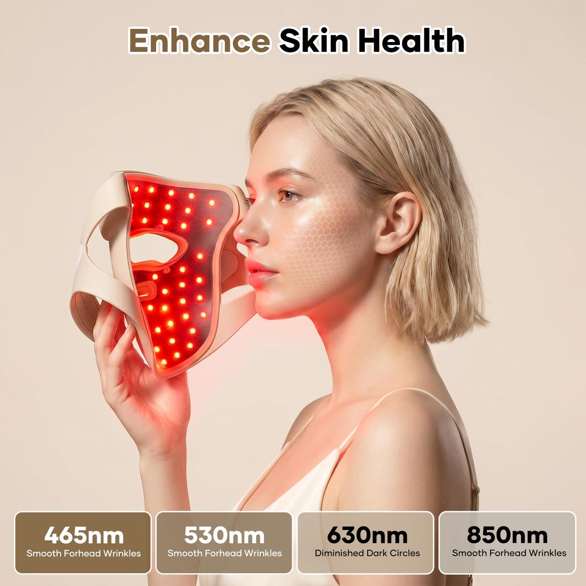 RB 061 Red Light Therapy Mask for Face USB C Rechargeable - SWETJOZO Official Imagery - 4