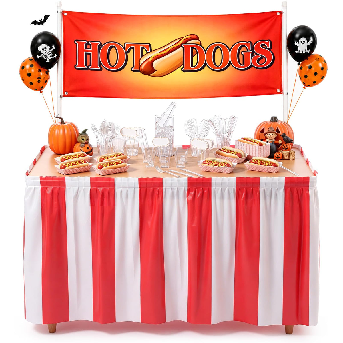 Mixweer 161 Pcs Halloween Hot Dog Disposable Party Supplies - Mixweer Official Imagery - 1