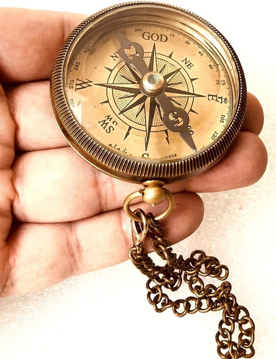 Gift for Grandson Brass Compass Engraved Quote - ALADEAN Official Imagery - 4