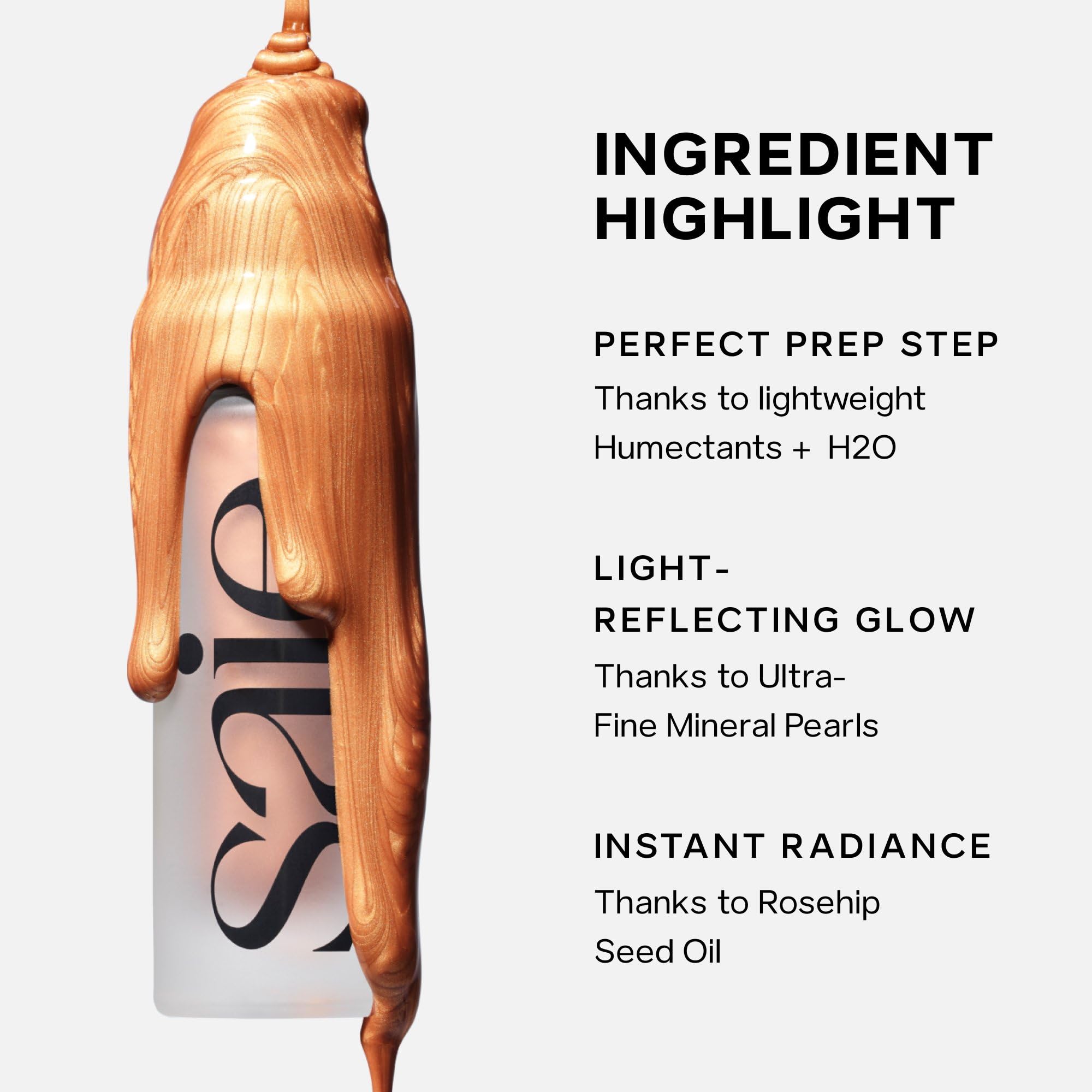 Saie Mini Glowy Super Gel Illuminating Face Makeup Primer, Sunglow - Saie Official Product View 9