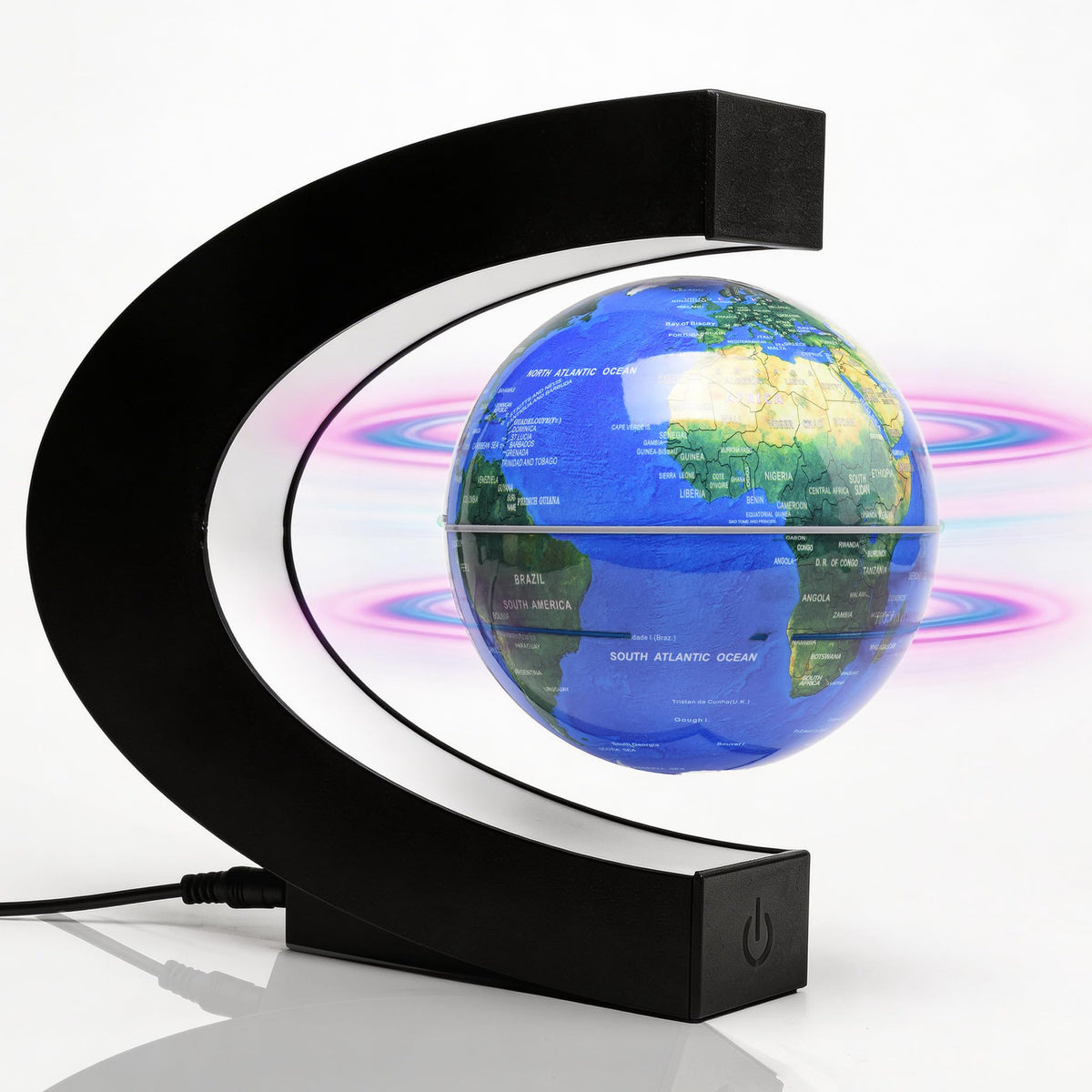 Magnetic Levitation Floating Rotating World Globe with LED - KAIMC Official Imagery - 1