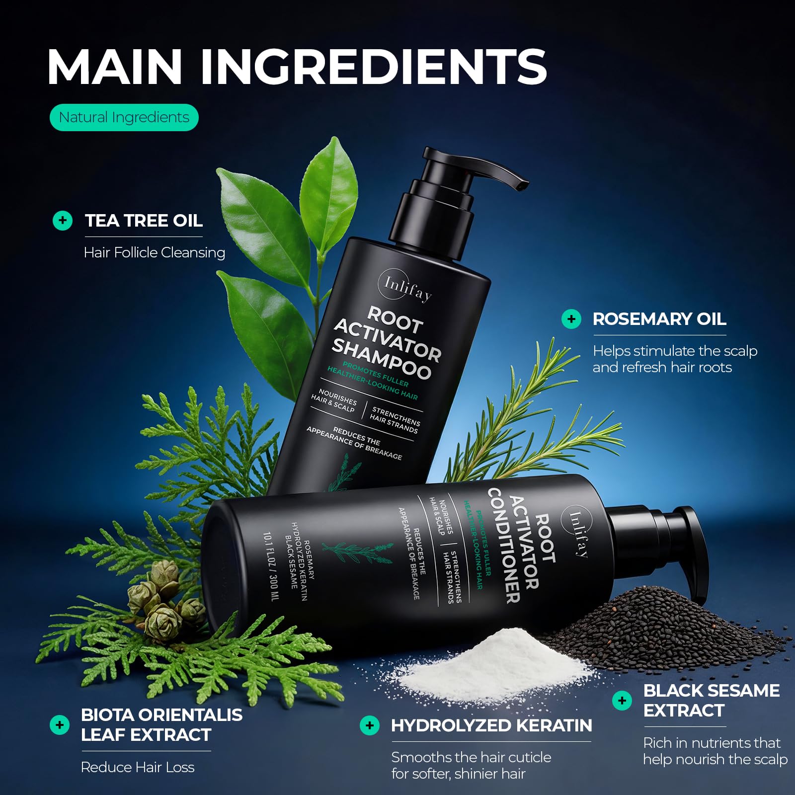 Inlifay Root Activator Shampoo & Conditioner - Hair Growth for Thinning Hair - Inlifay Official Product View 6