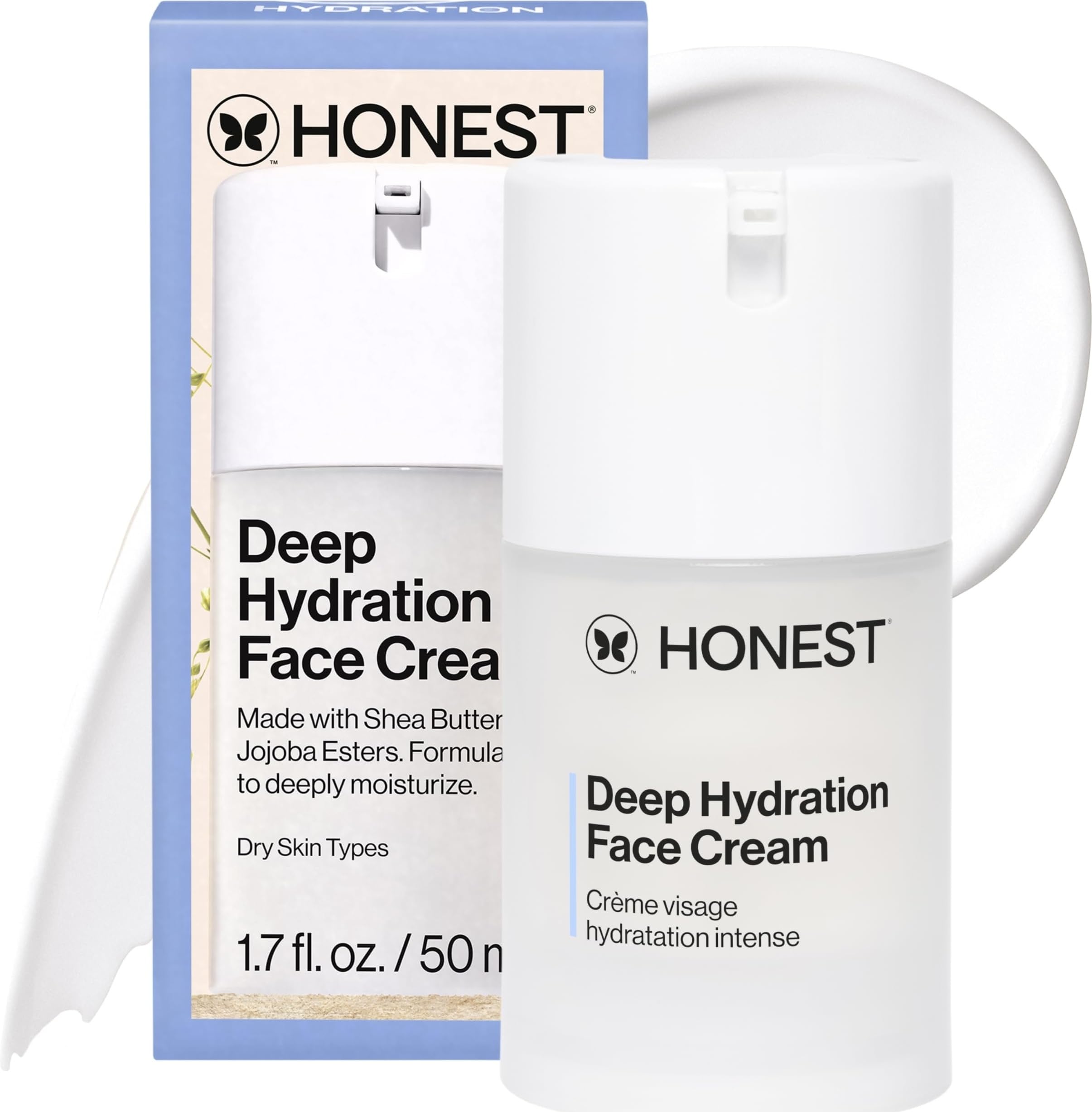 Honest Beauty Deep Hydration Face Cream for Dry Skin 1 7 fl - Honest Beauty Official Product Imagery - 1