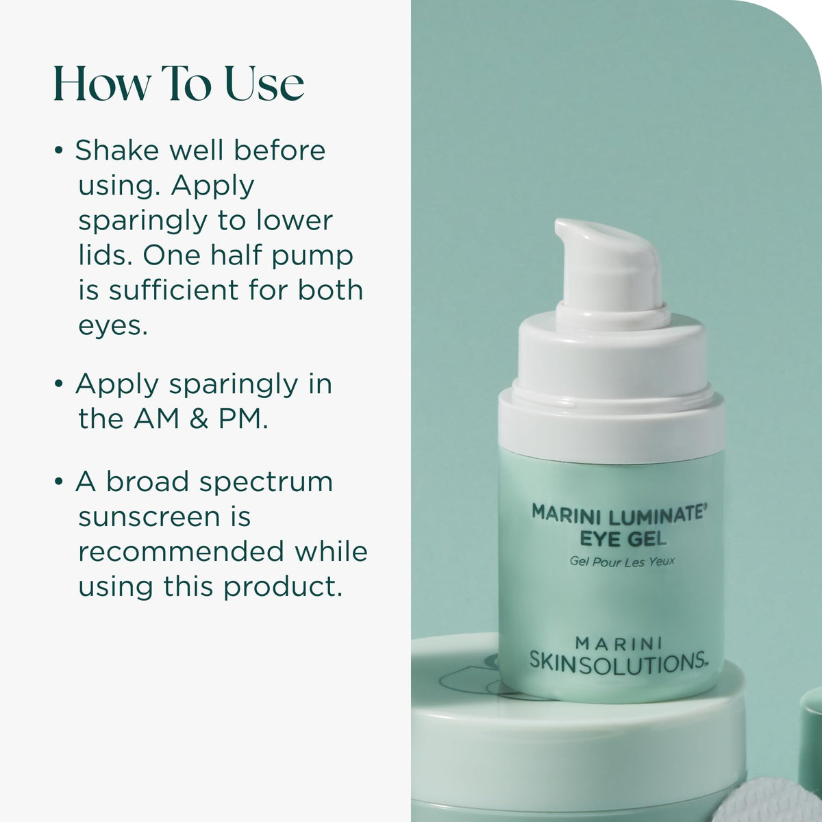 Marini SkinSolutions Luminate Face Lotion Eye Gel - Marini SkinSolutions Official Imagery - 8