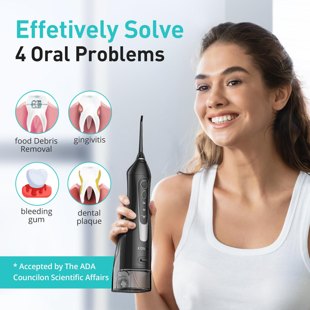 COSLUS ADA Accepted C20 Water Dental Flosser Pick - COSLUS Official Imagery - 8