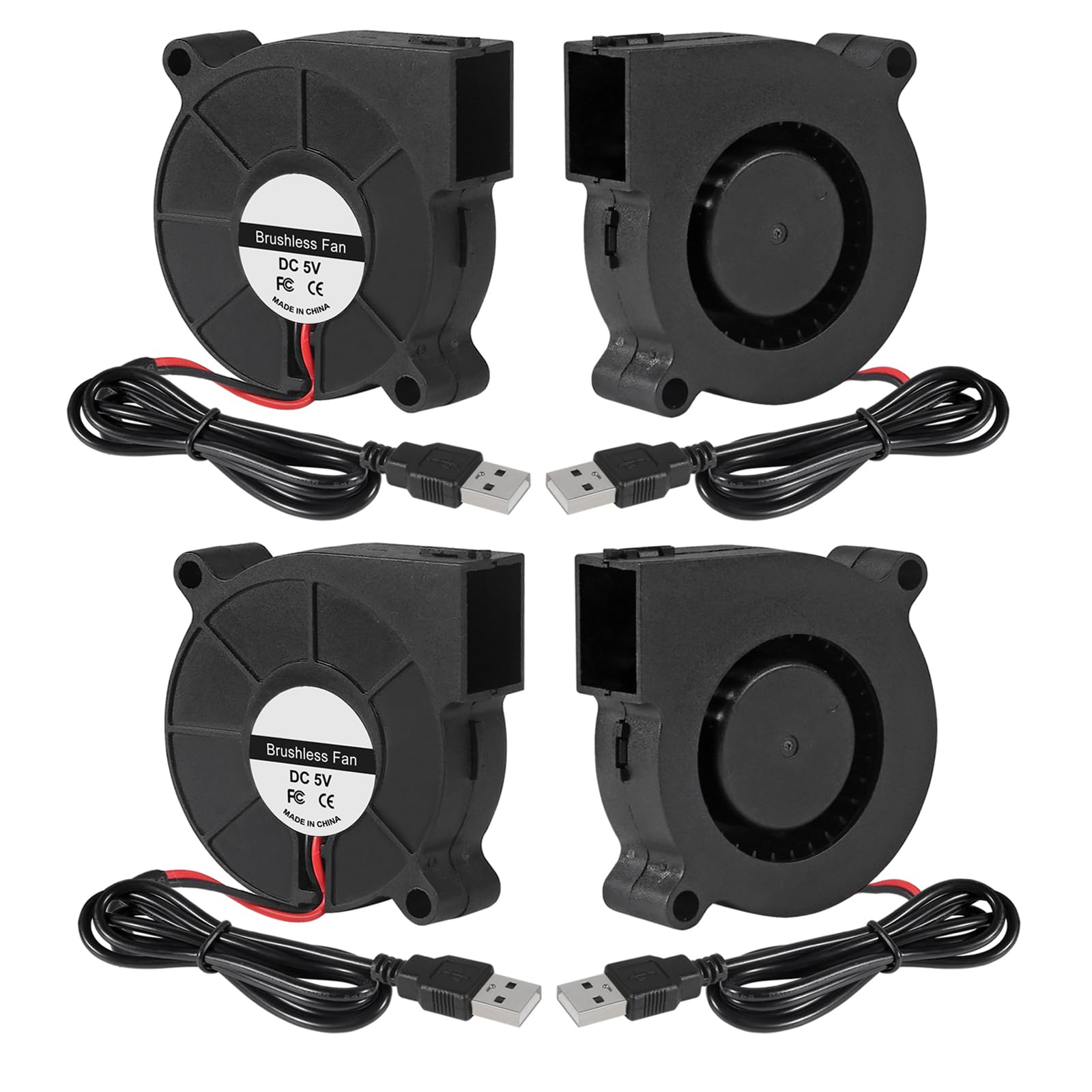 Shutao 4Pcs 6015 Cooler 5V DC Blower Brushless USB Cooling Fan 60mmx15mm Turbo B - Shutao Official Product View 2