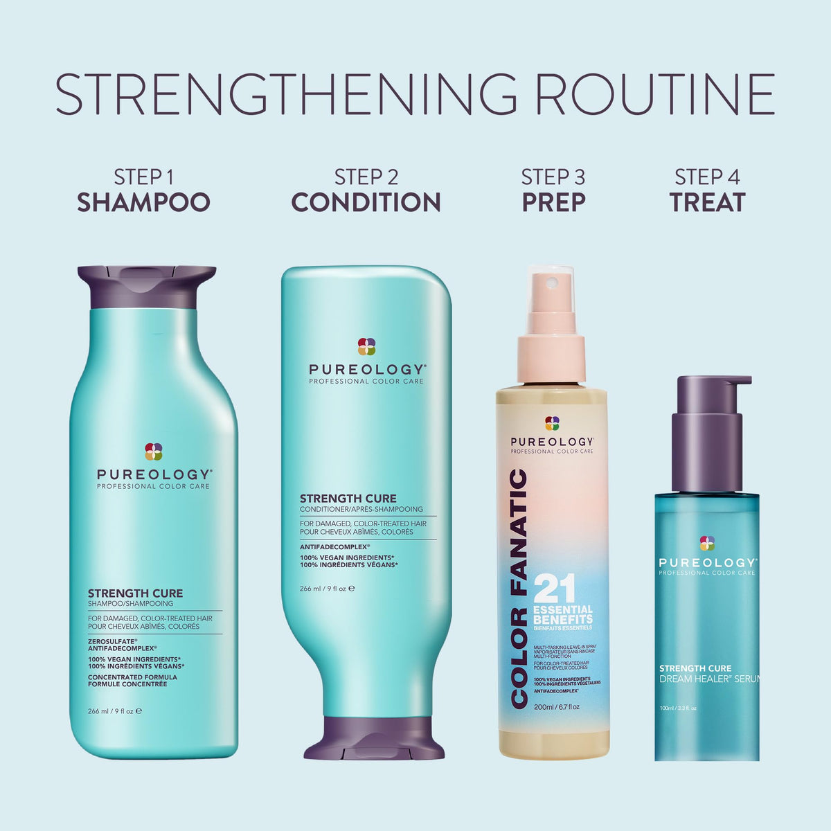 Pureology Strength Cure Shampoo Repairs Hair Seals Split - Premium Selection Official Imagery - 8