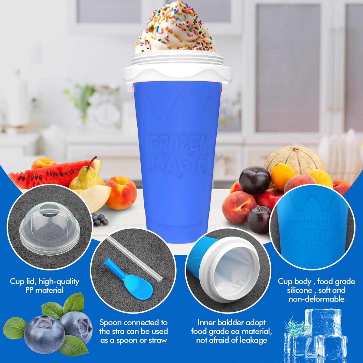 3PCS Slushie Maker Cup Quick Frozen Magic Cups for Homemade - Jairuty Official Imagery - 7