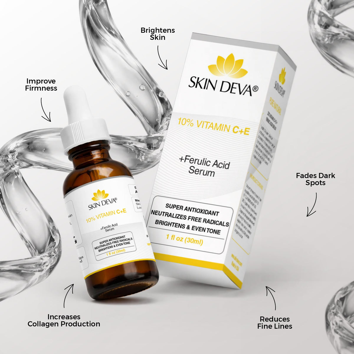 Skin Deva 10 Vitamin C Serum with Vitamin E Ferulic Acid - SKIN DEVA Official Imagery - 3