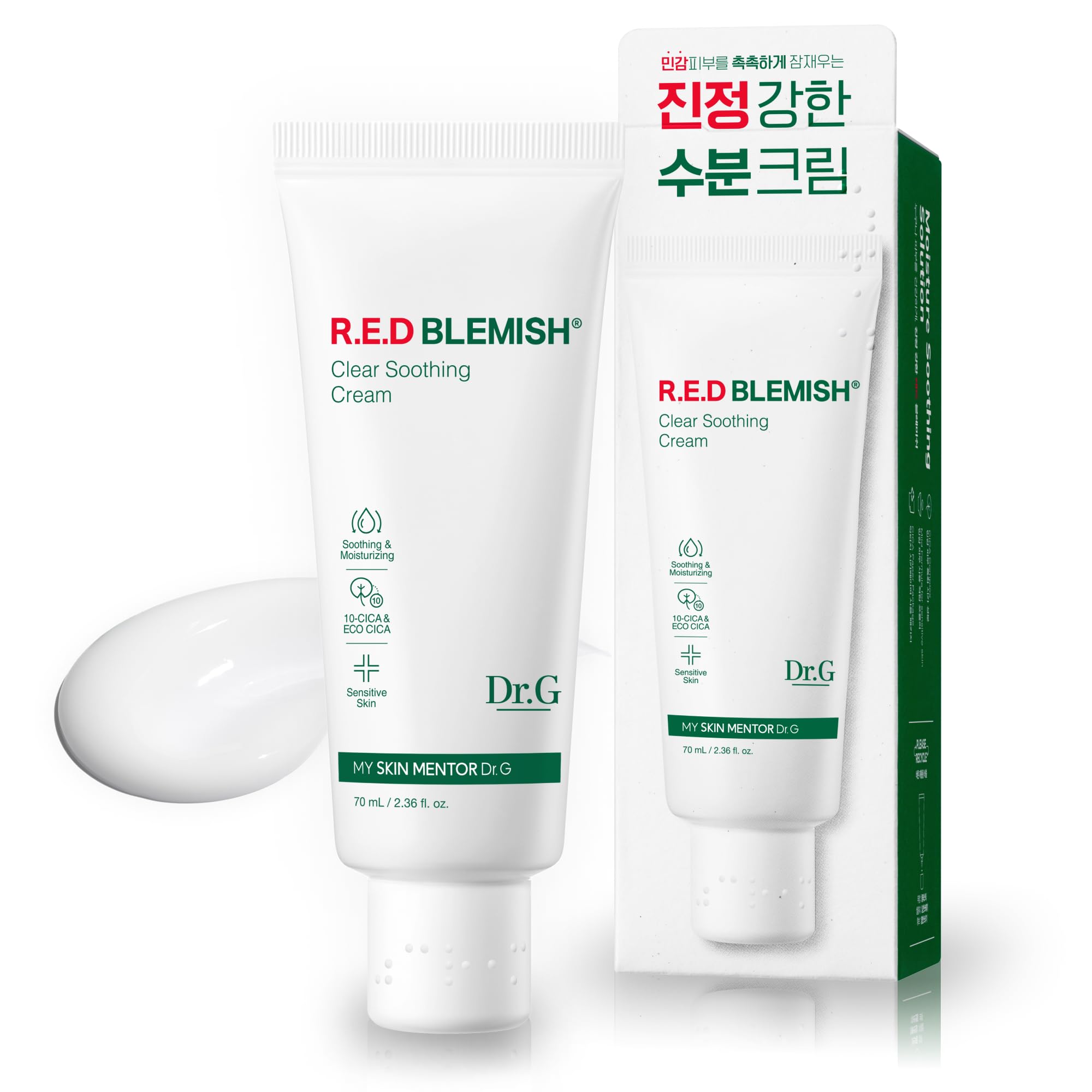 Dr.G Red Blemish Clear Soothing Korean Moisturizer Face Cream, - Dr.G