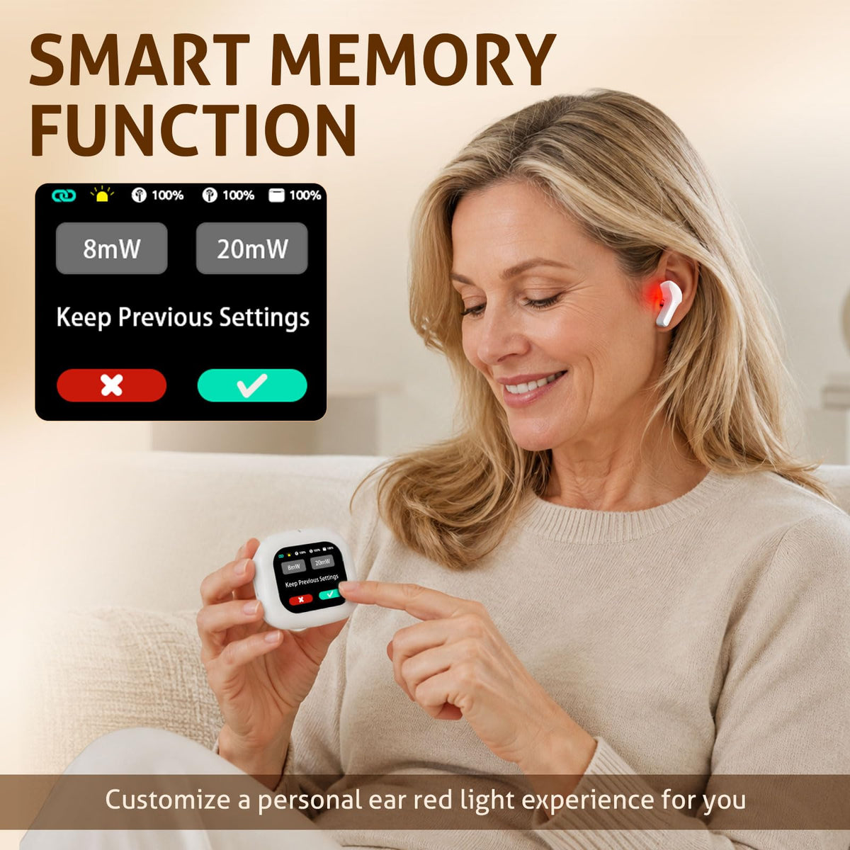 Red Light Ear Care Device Cordless 650nm Ear Device with - Jitesy Official Imagery - 7