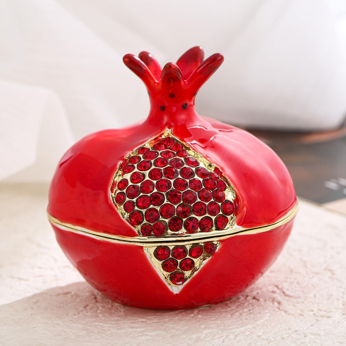 Hand Painted Fruit Trinket Box for Home Decor Hinged Jewelry - Azurt LCX Official Imagery - 5