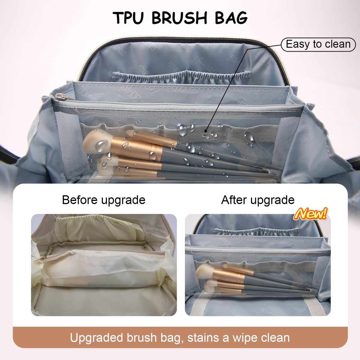 BOYATU Travel Makeup Bag Organizer Cosmetic Bag 3 Pcs Set - BOYATU Official Imagery - 4