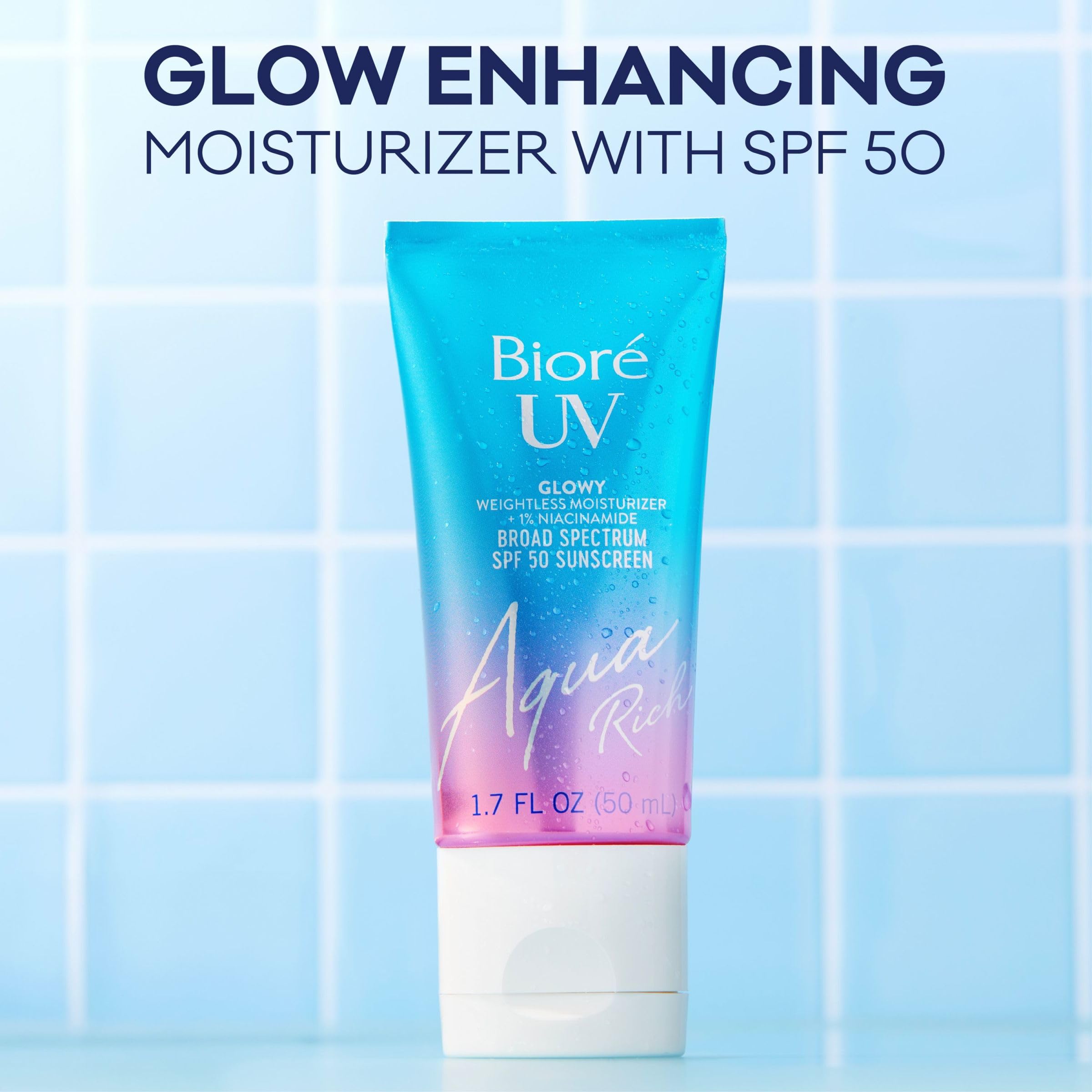 Biore UV Aqua Rich Glow Enhancing Moisturizer SPF 50, 1.7 fl oz - Bior&eacute;