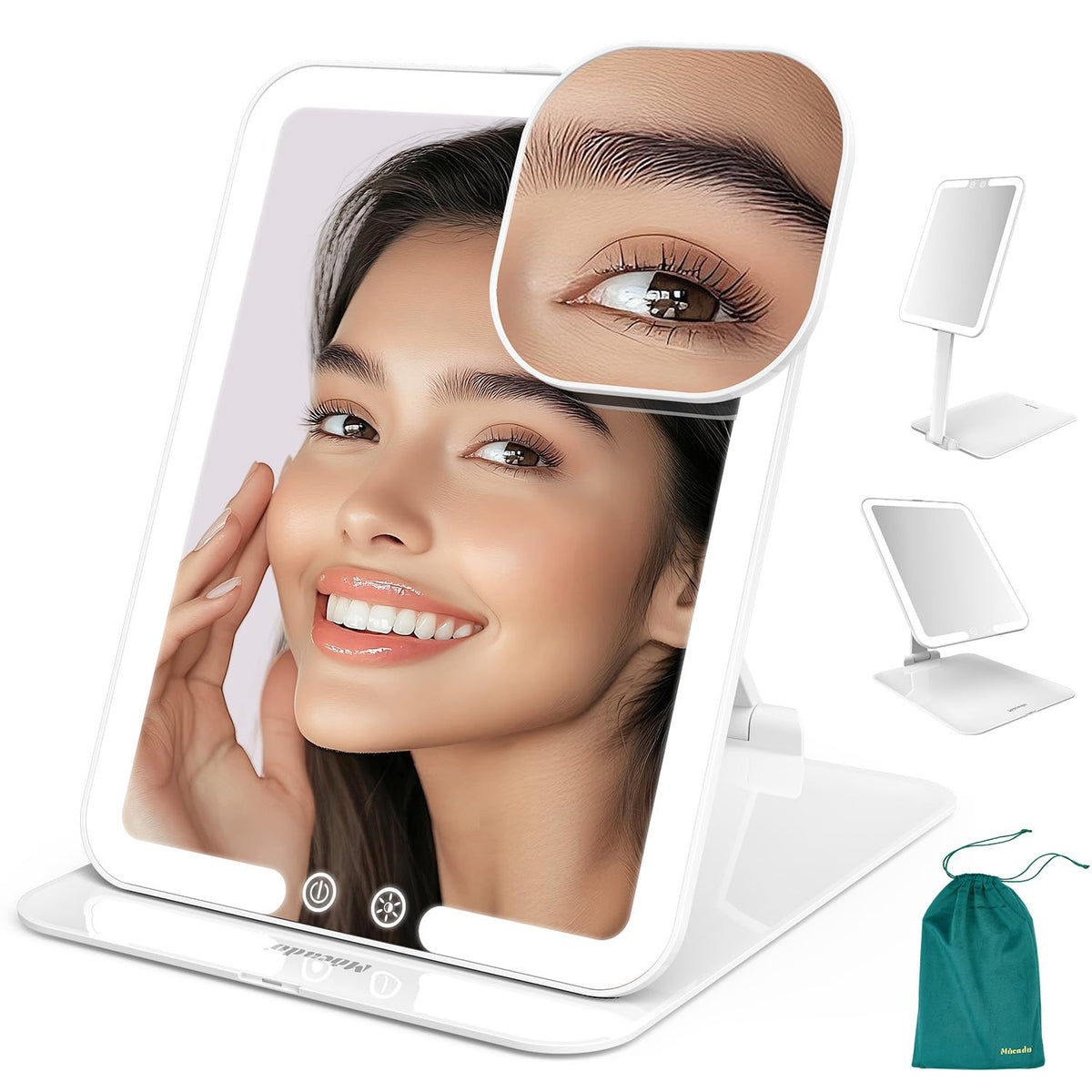 Travel Makeup Mirror with Light Foldable Lighted Makeup - Mocado Official Imagery - 2
